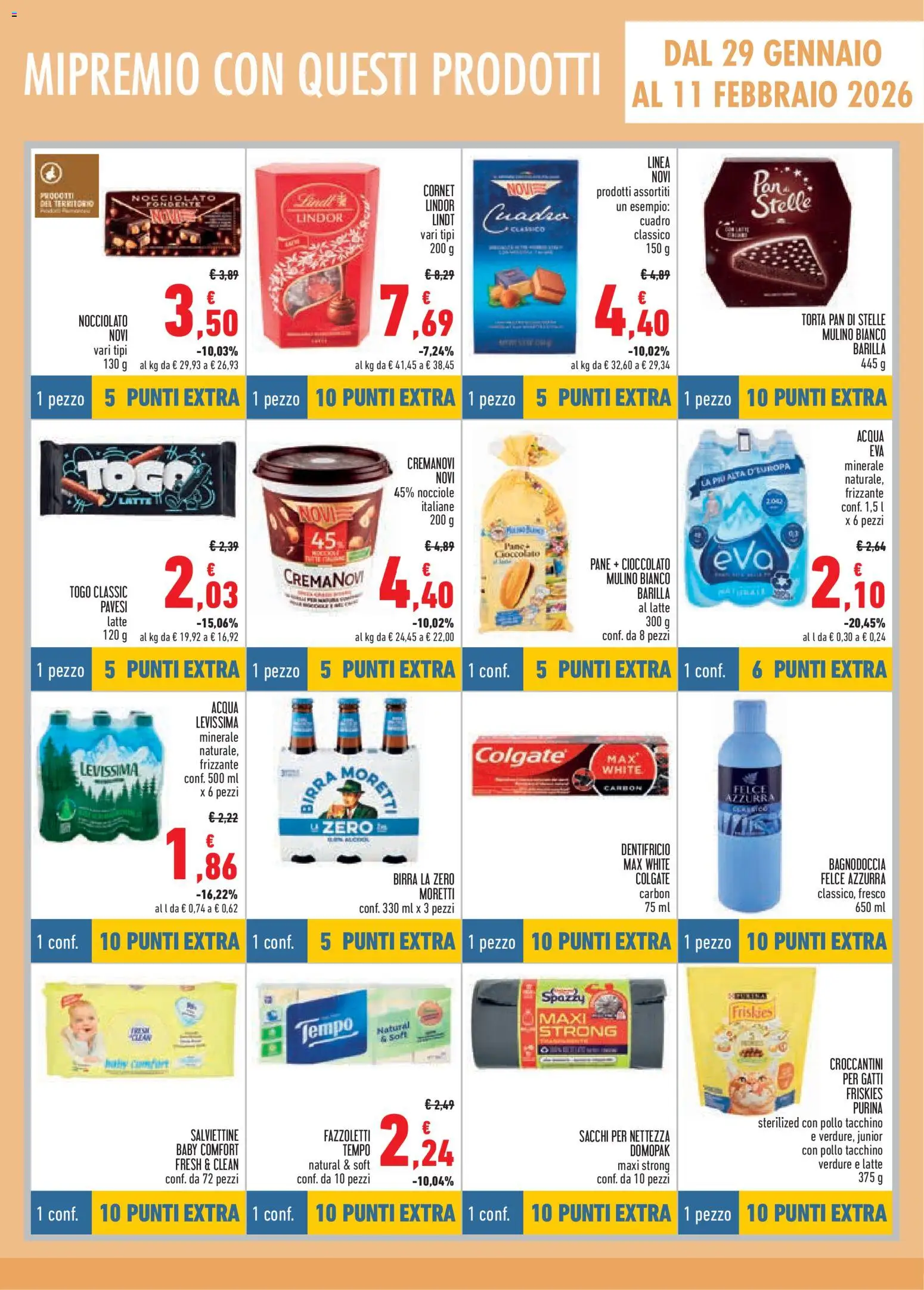 Volantino Conad del 29.01.2026 | Pagina: 5 | Prodotti: Pane, Cioccolato, Fazzoletti, Torta