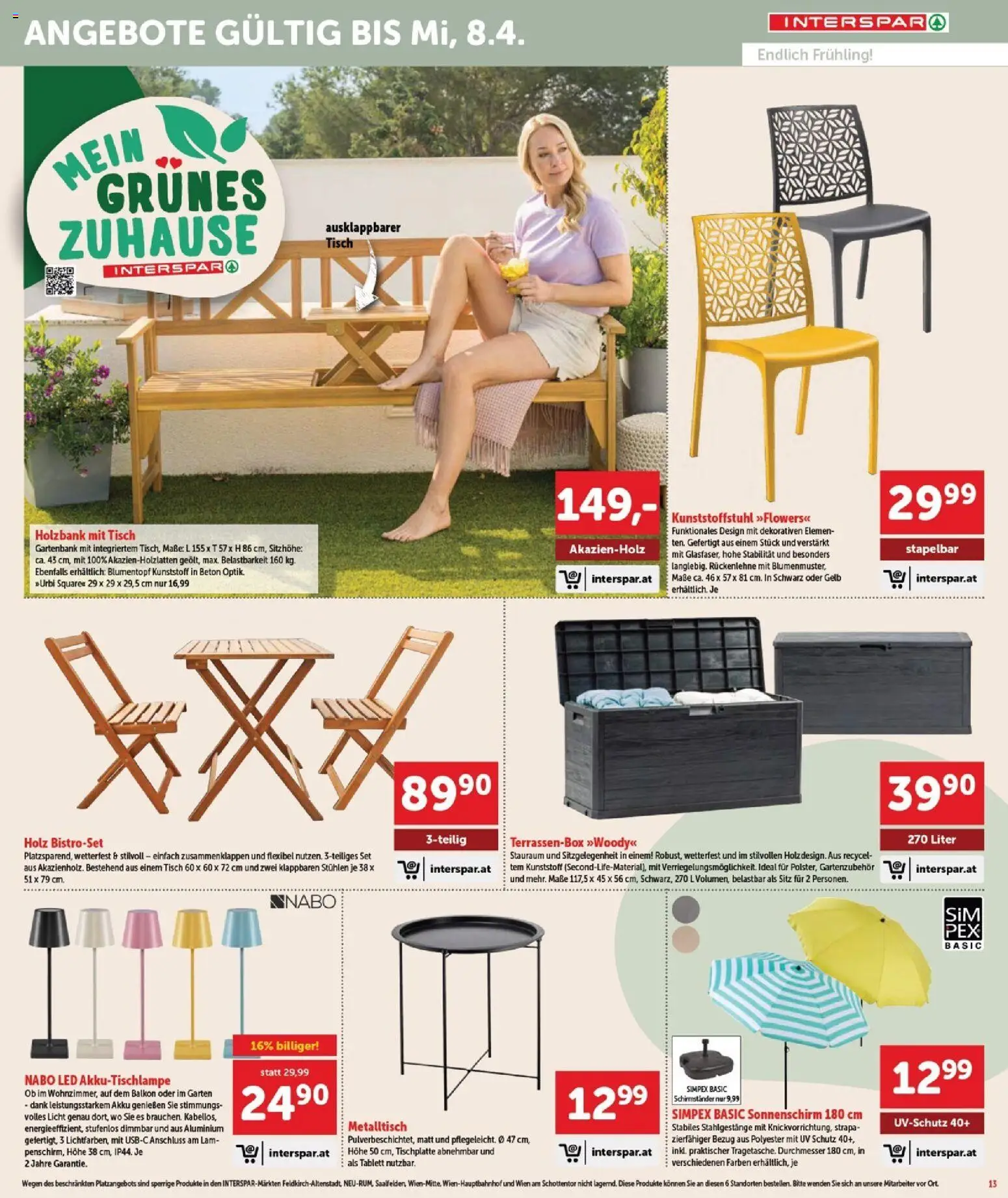 Interspar Flugblatt - Burgenland gültig ab 17.03.2026 | Seite: 13 | Produkte: Tisch, Blumentopf