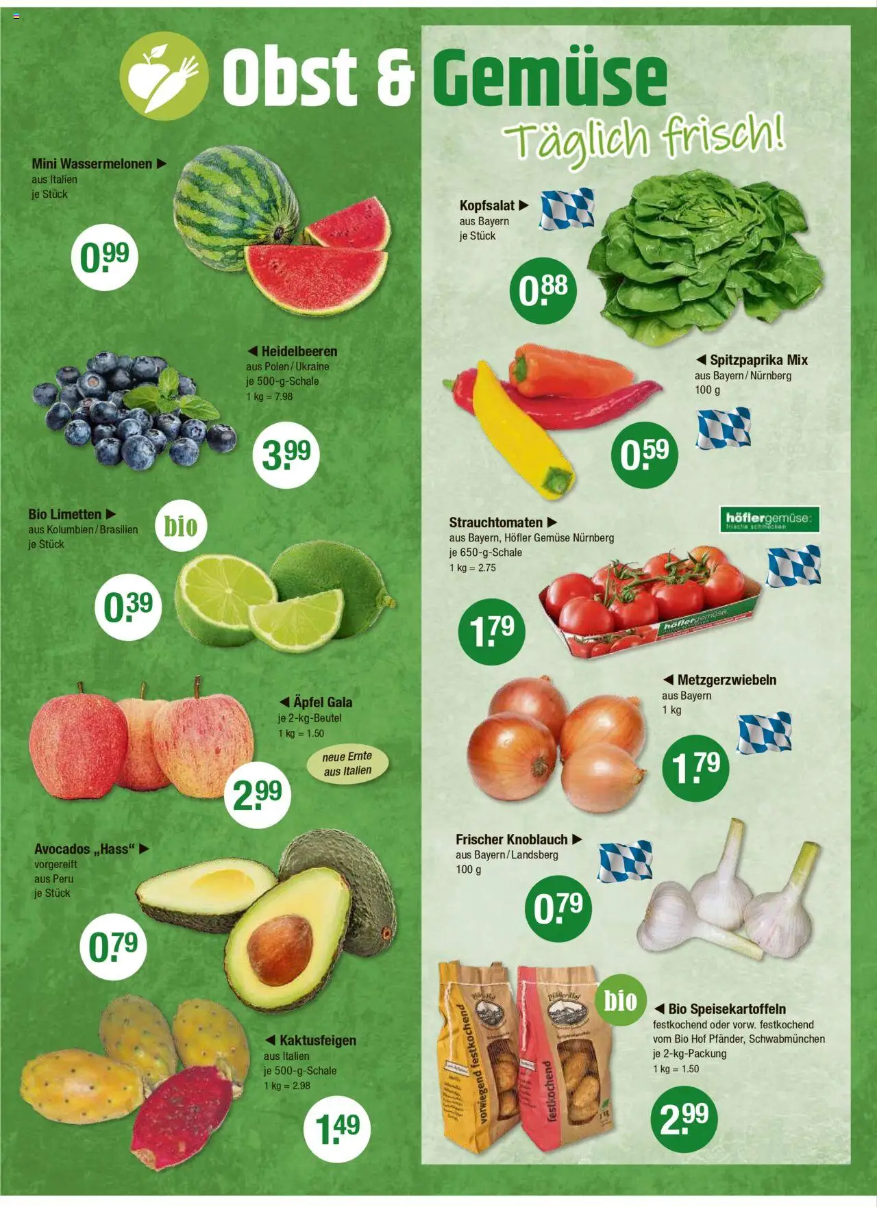 V-Markt - /Oberpfalz - gültig ab dem 21.08.2025 | Seite: 4 | Produkte: Limetten, Äpfel, Obst, Knoblauch