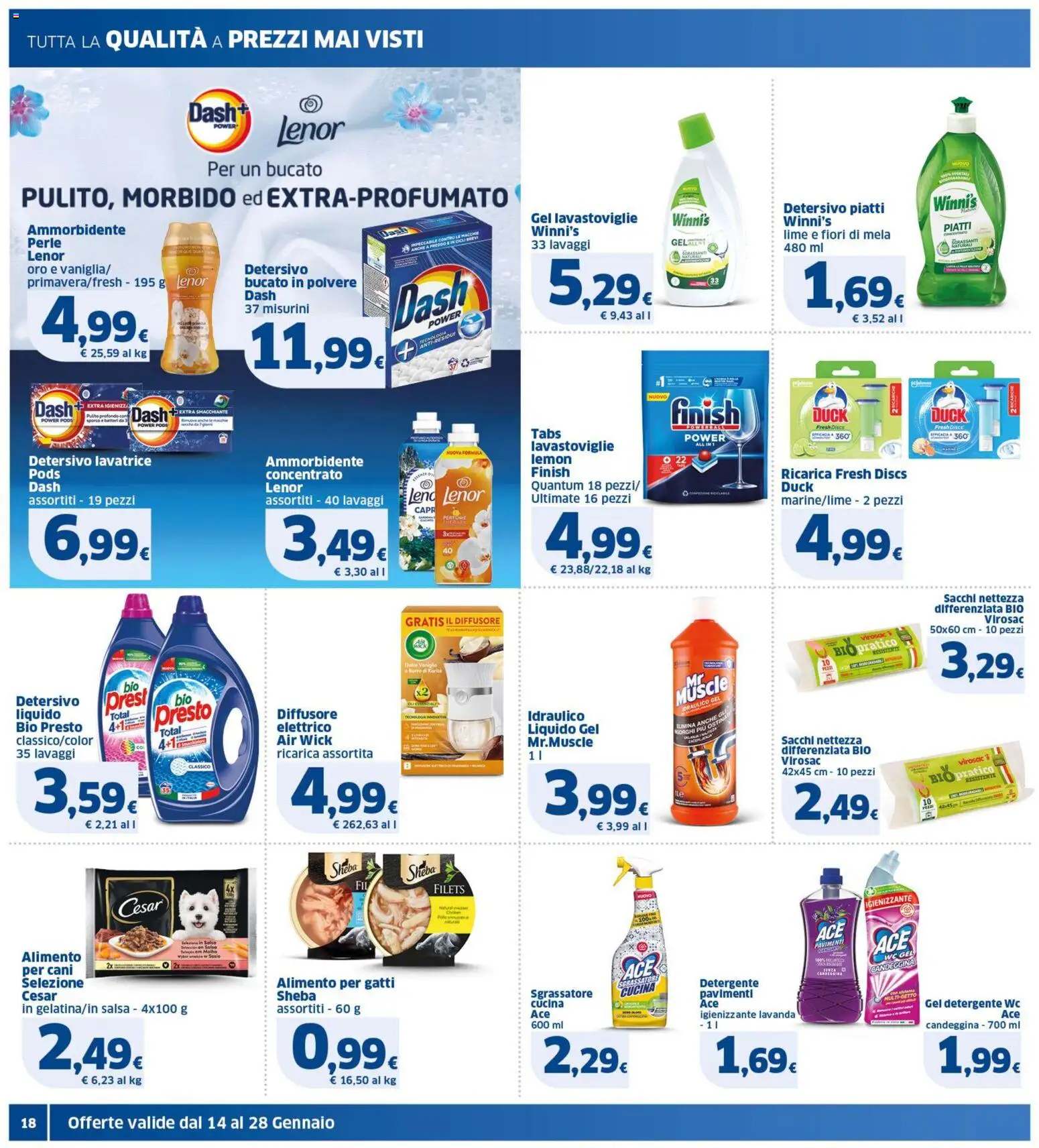 Volantino SIGMA del 14.01.2026 | Pagina: 18 | Prodotti: Burro, Lavastoviglie, Lavanda, WC