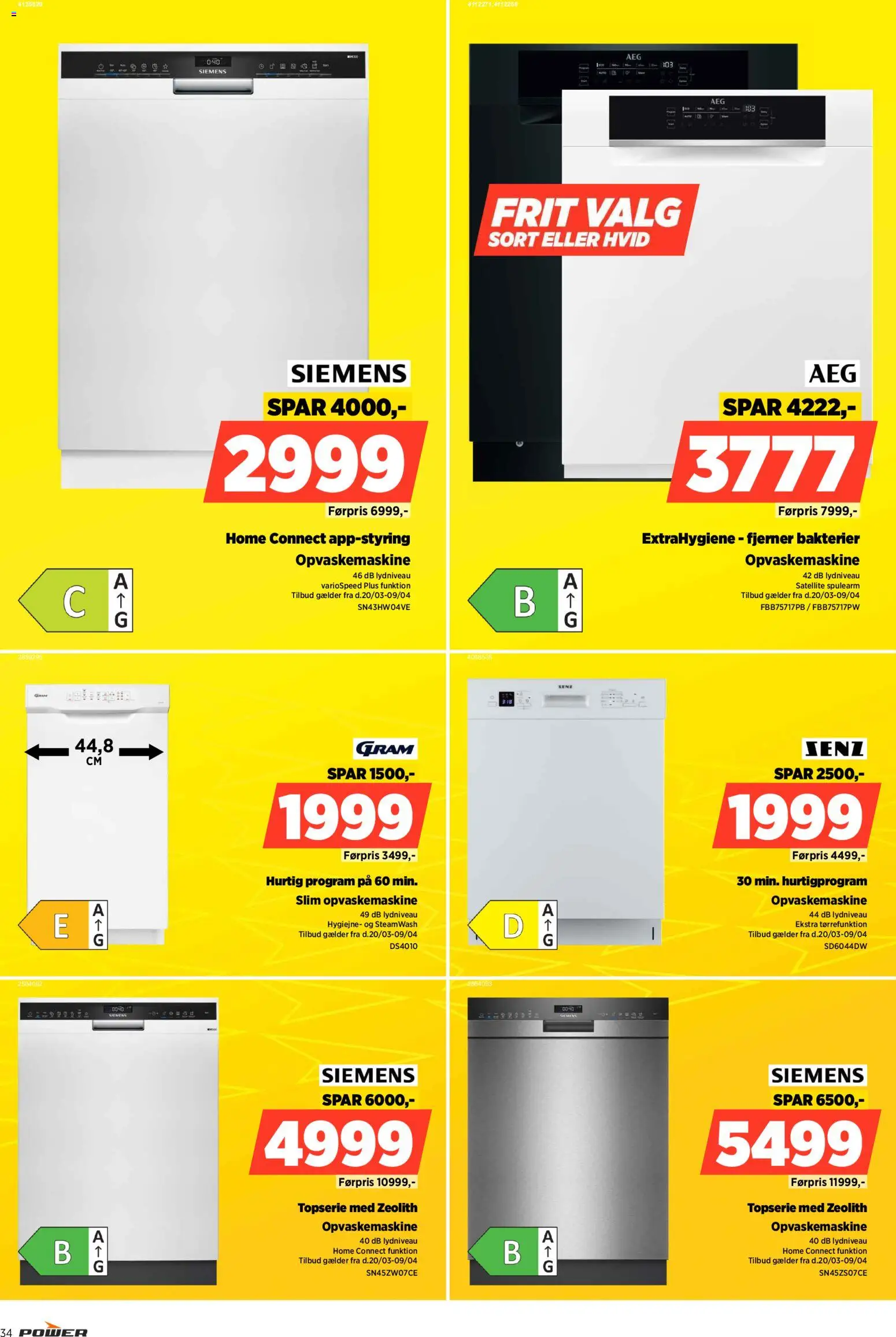 Power tilbudsavis – gyldig fra 20.03.2026 | Side: 34 | Produkter: Opvaskemaskine