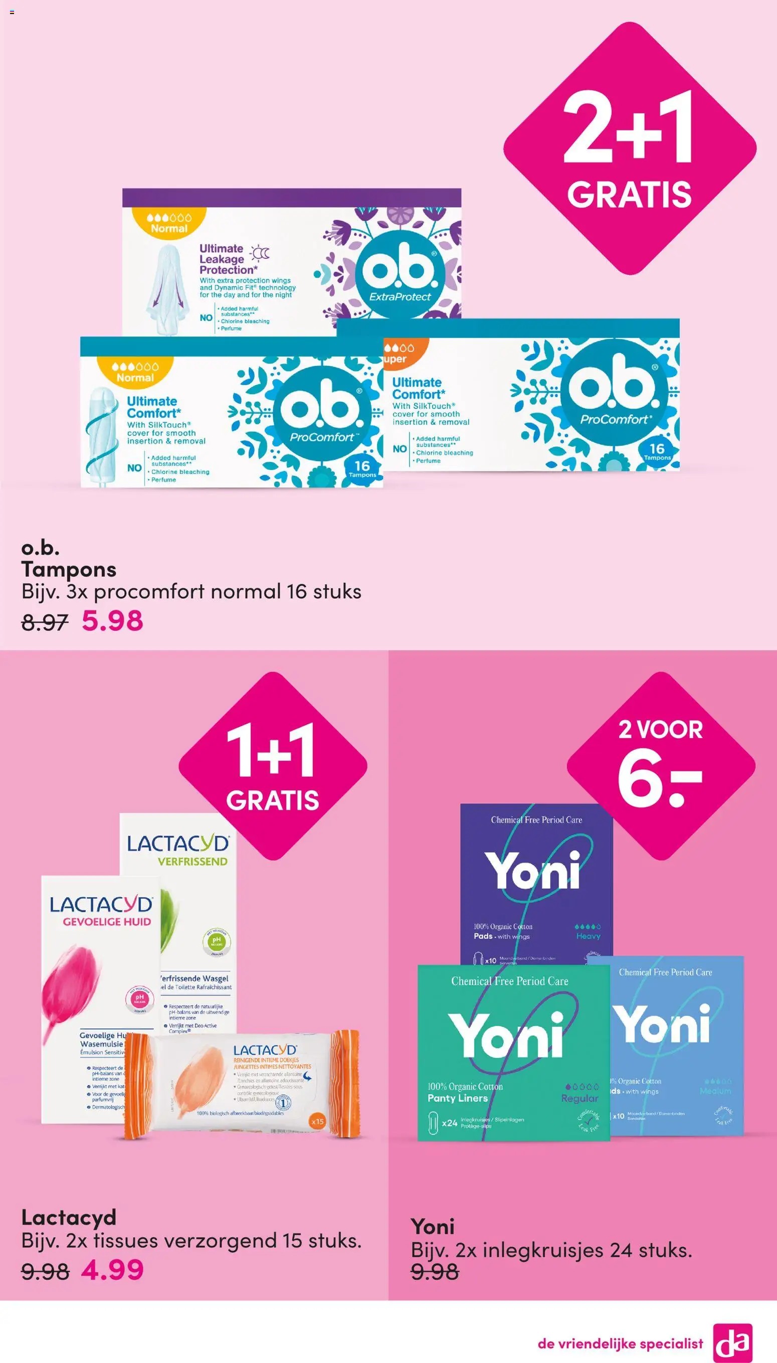 {H1} | Pagina: 21 | Producten: Tonic, Ostyalap, Tissues, Tampons