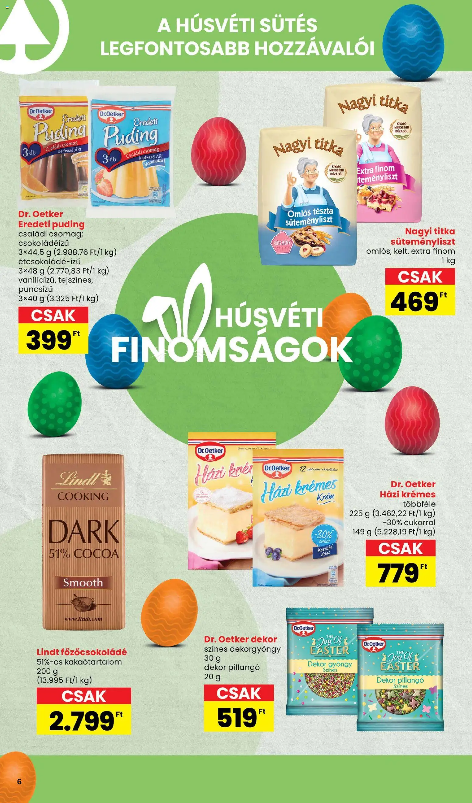 Interspar akciós ujság - amely érvényes a következő dátumtól: 05.03.2026 | Oldal: 6 | Termékek: Puding, Tészta, Sütemény, Cukor