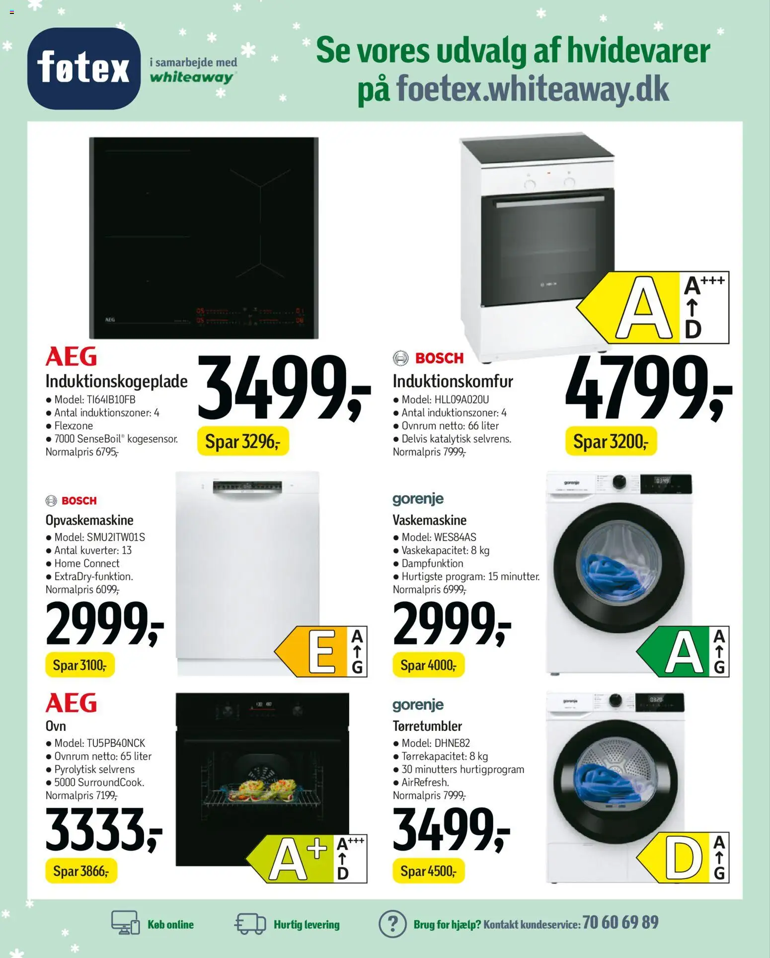 Føtex tilbudsavis – gyldig fra 12.12.2025 | Side: 74 | Produkter: Vaskemaskine, Tørretumbler, Opvaskemaskine