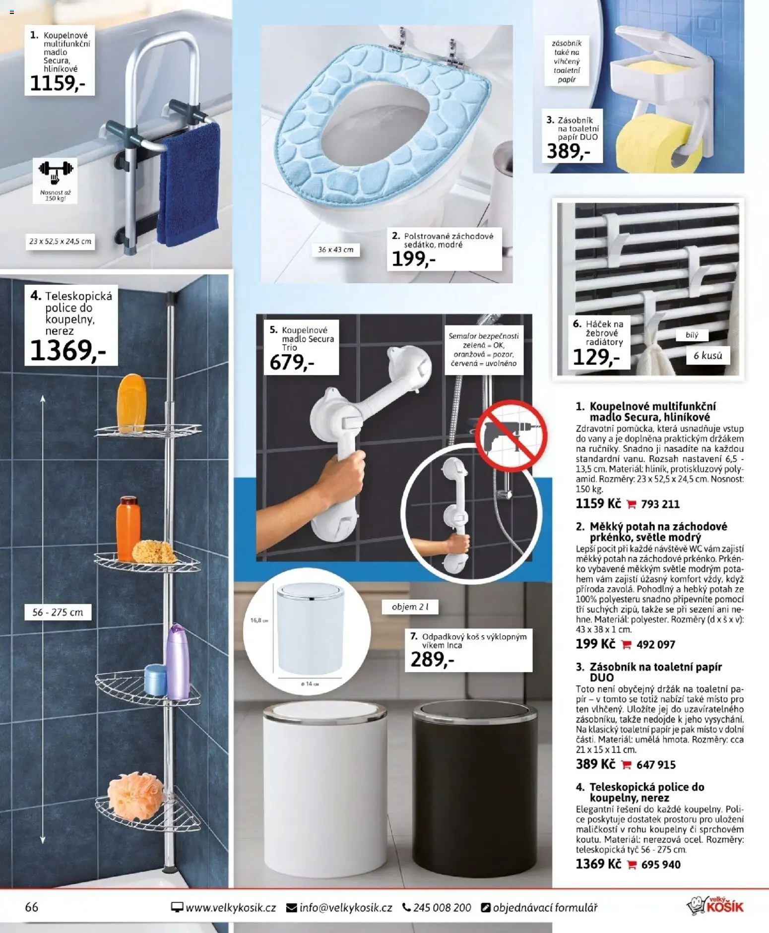 Velký Košík katalog duben 2026 od 01.04.2026 | Strana: 66 | Produkty: Zásobník, Madlo, Wc, Odpadkový koš