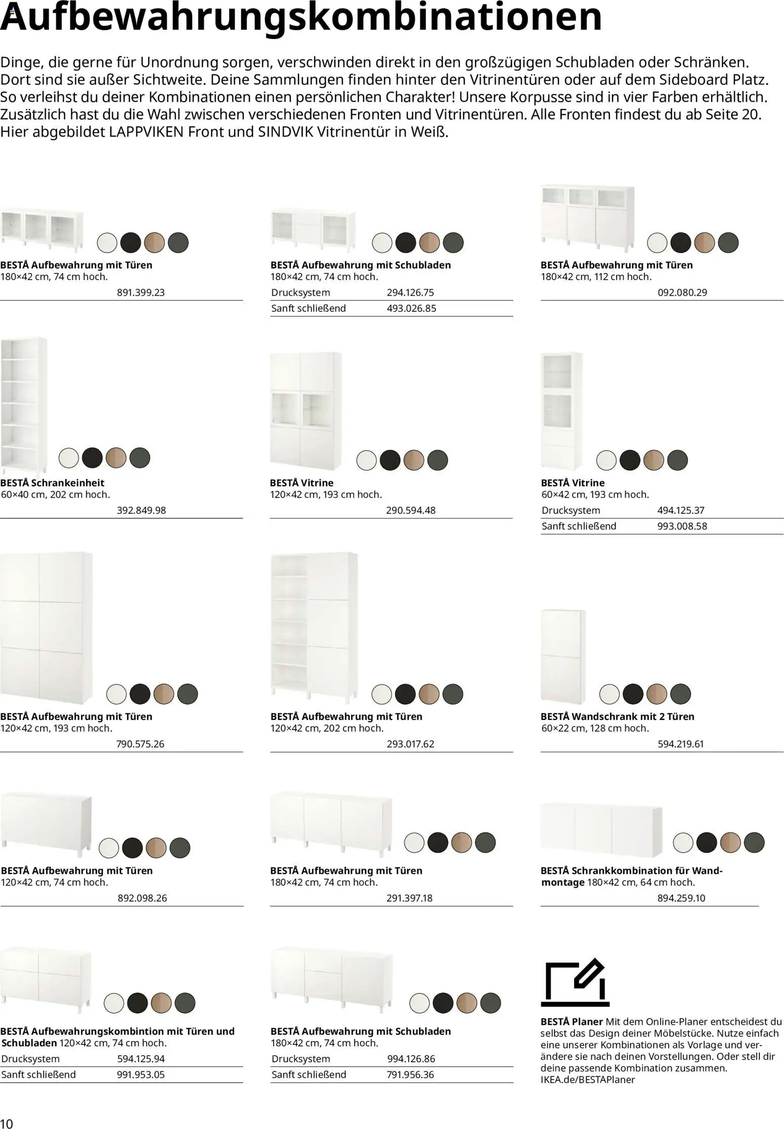 Ikea BESTÅ Kaufhilfe – gültig ab 02.01.2026 | Seite: 10 | Produkte: Sideboard, Vitrine