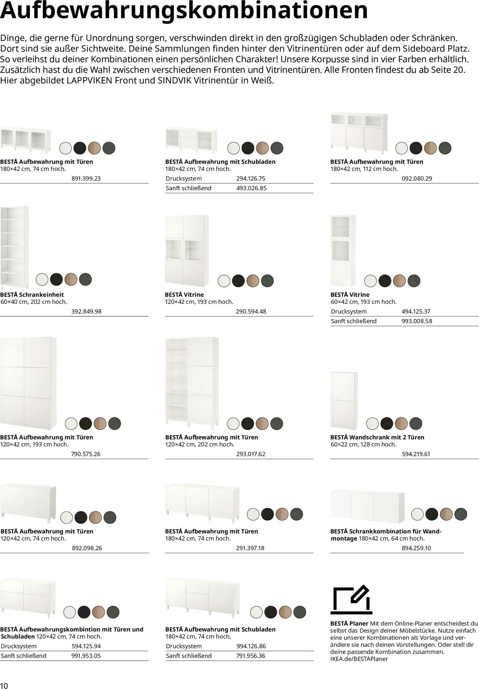 Ikea BESTÅ Kaufhilfe – gültig ab 02.01.2026 | Seite: 10 | Produkte: Sideboard, Vitrine