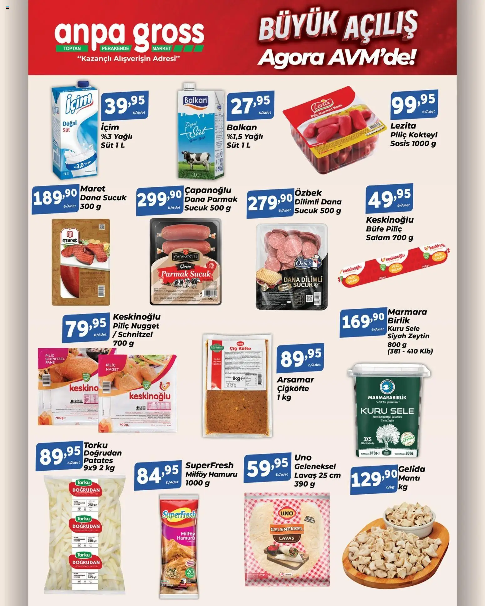 Anpa Gross - Açılışa özel fırsatları kaçırma! - 24.01.2026 tarihinden itibaren geçerlidir | Sayfa: 6 | Ürünler: Süt, Piliç, Sucuk, Piliç nugget