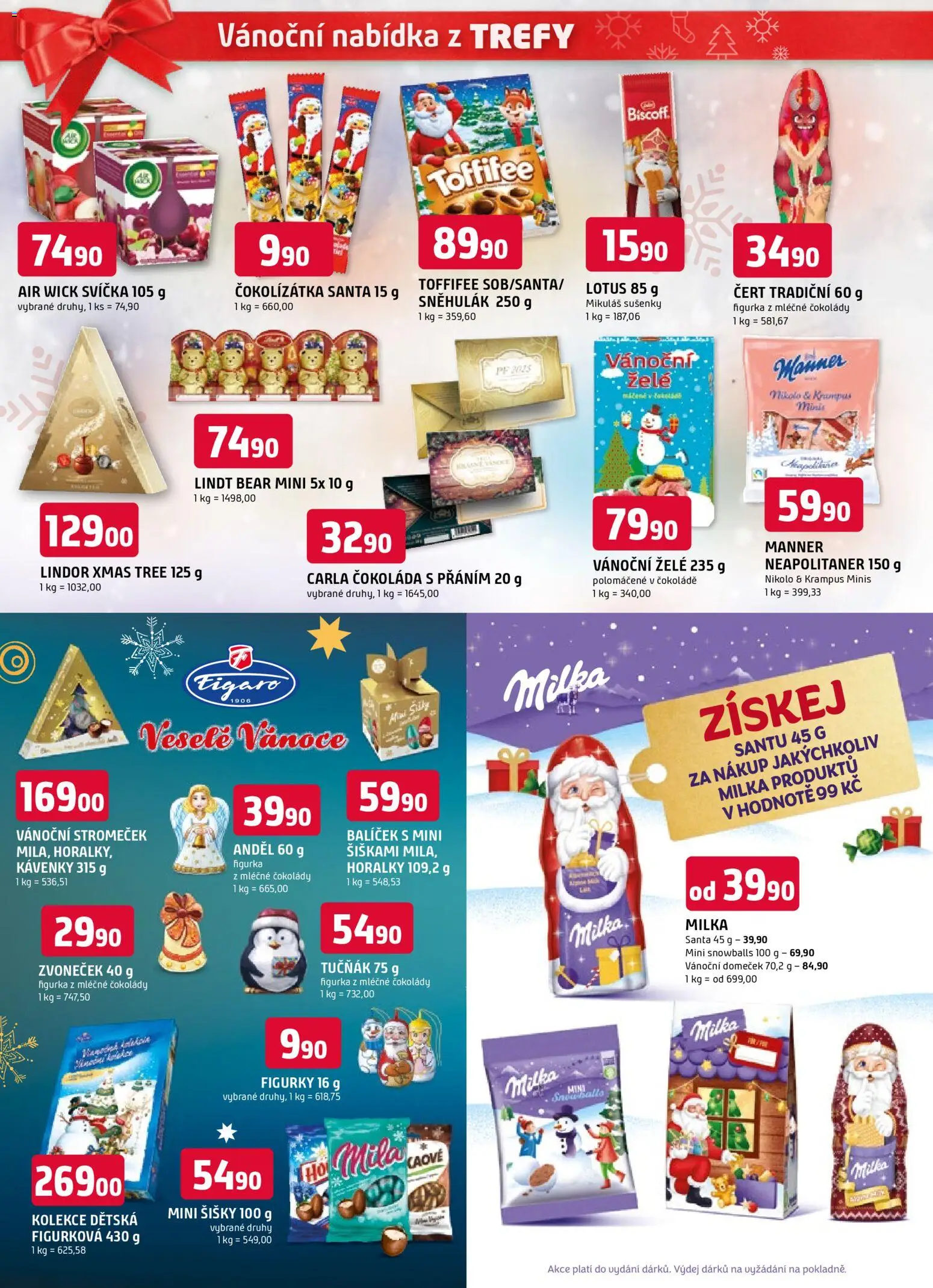 Trefa leták - Vánoční speciál od 19.11.2025 | Strana: 6 | Produkty: Lindor, Čokoláda, Milka, Svíčka