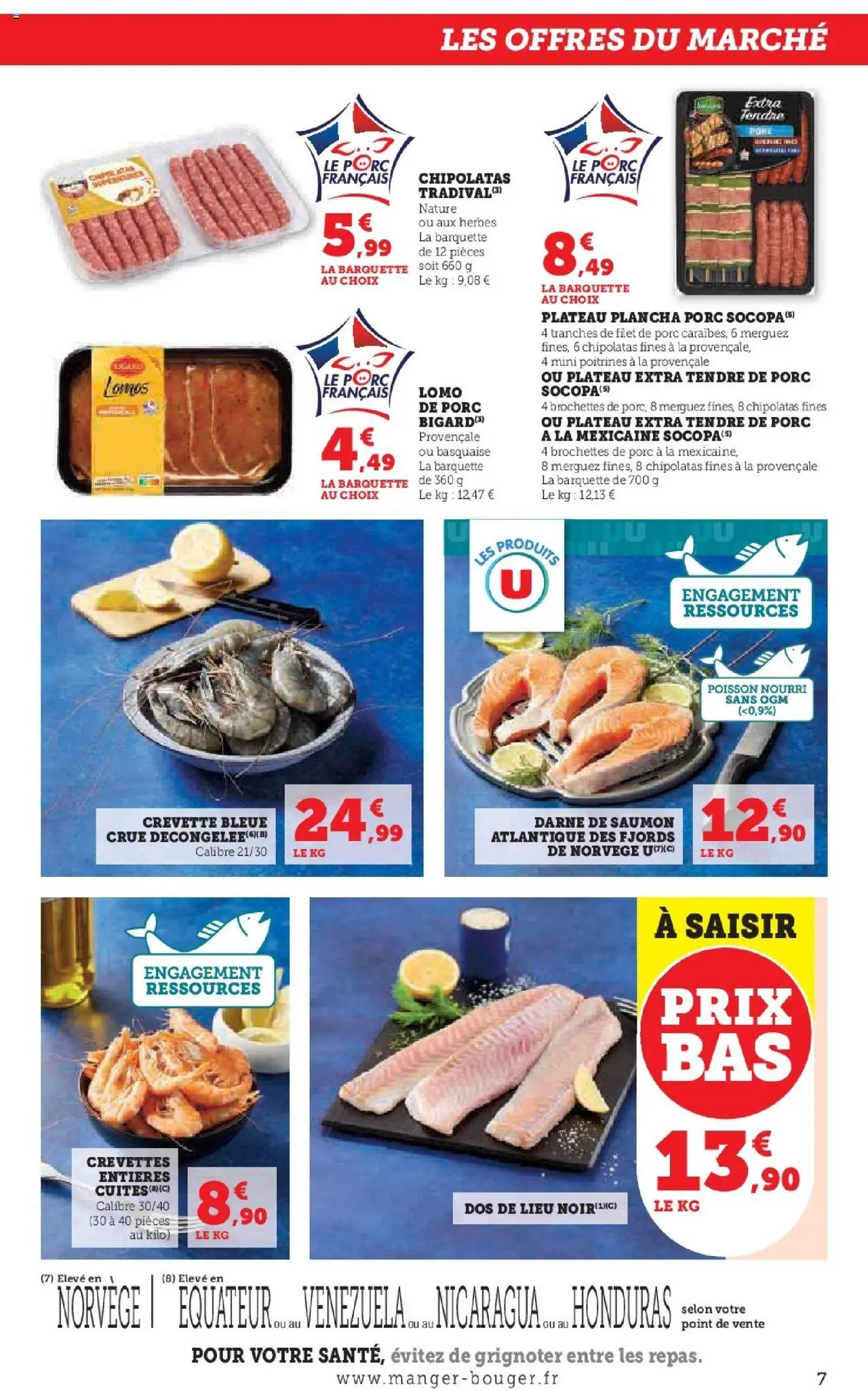  | Page: 7 | Produits: Plancha, Merguez, Porc, Poisson