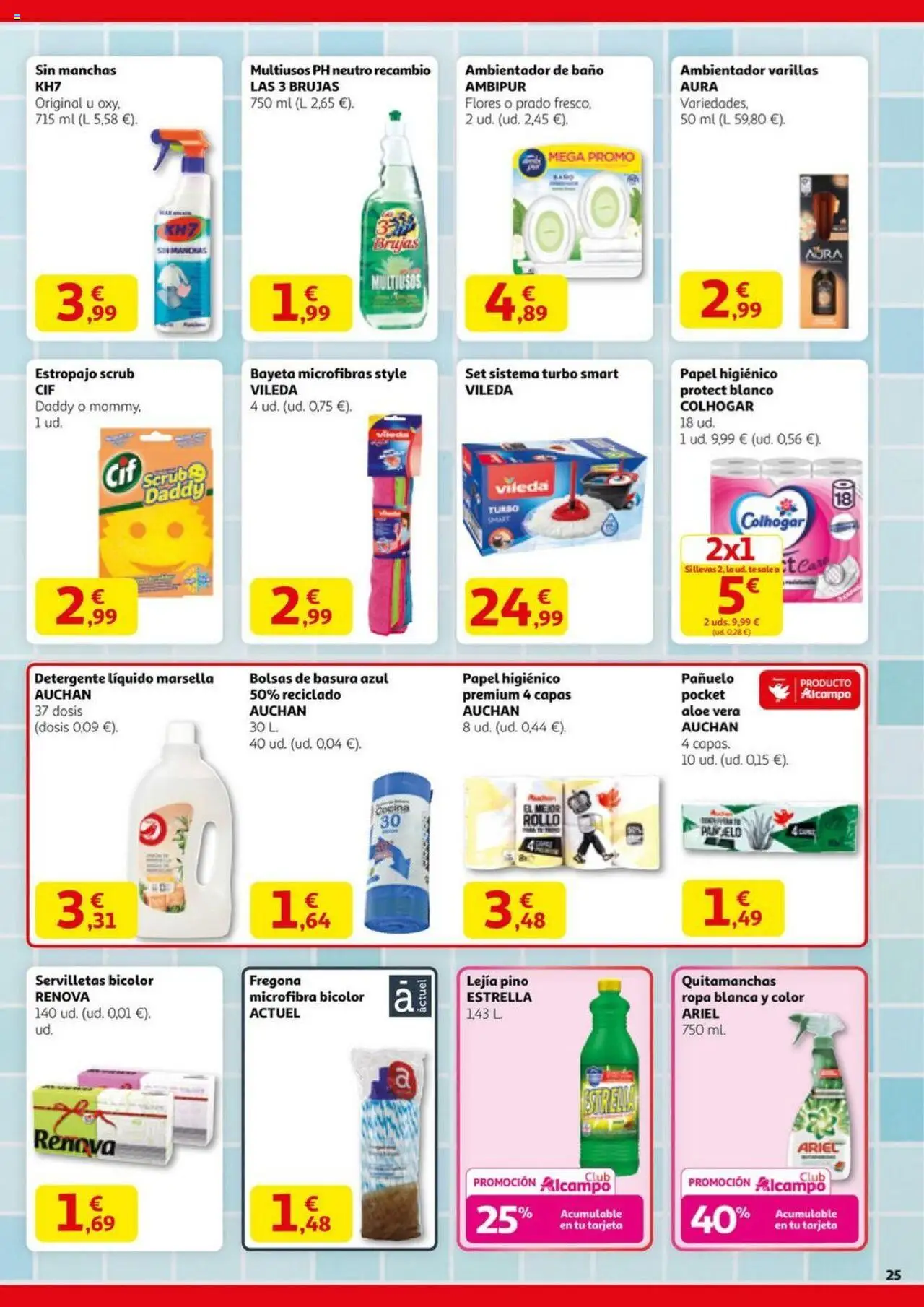 Alcampo - HG Nacional  │ válido desde el 11.09.2025 | Página: 25 | Productos: Pañuelo, Quitamanchas, Papel higienico, Té