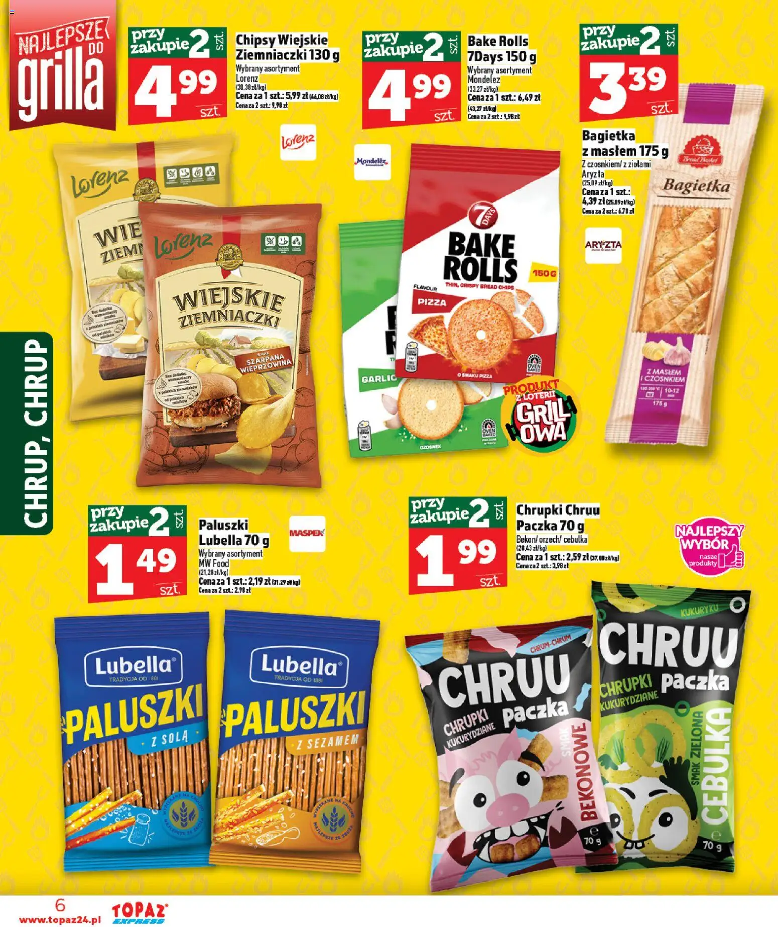 Topaz gazetka - Express od 30.04.2026 | Strona: 6 | Produkty: Czosnek, Grill, Ziemniaczki, Pizza