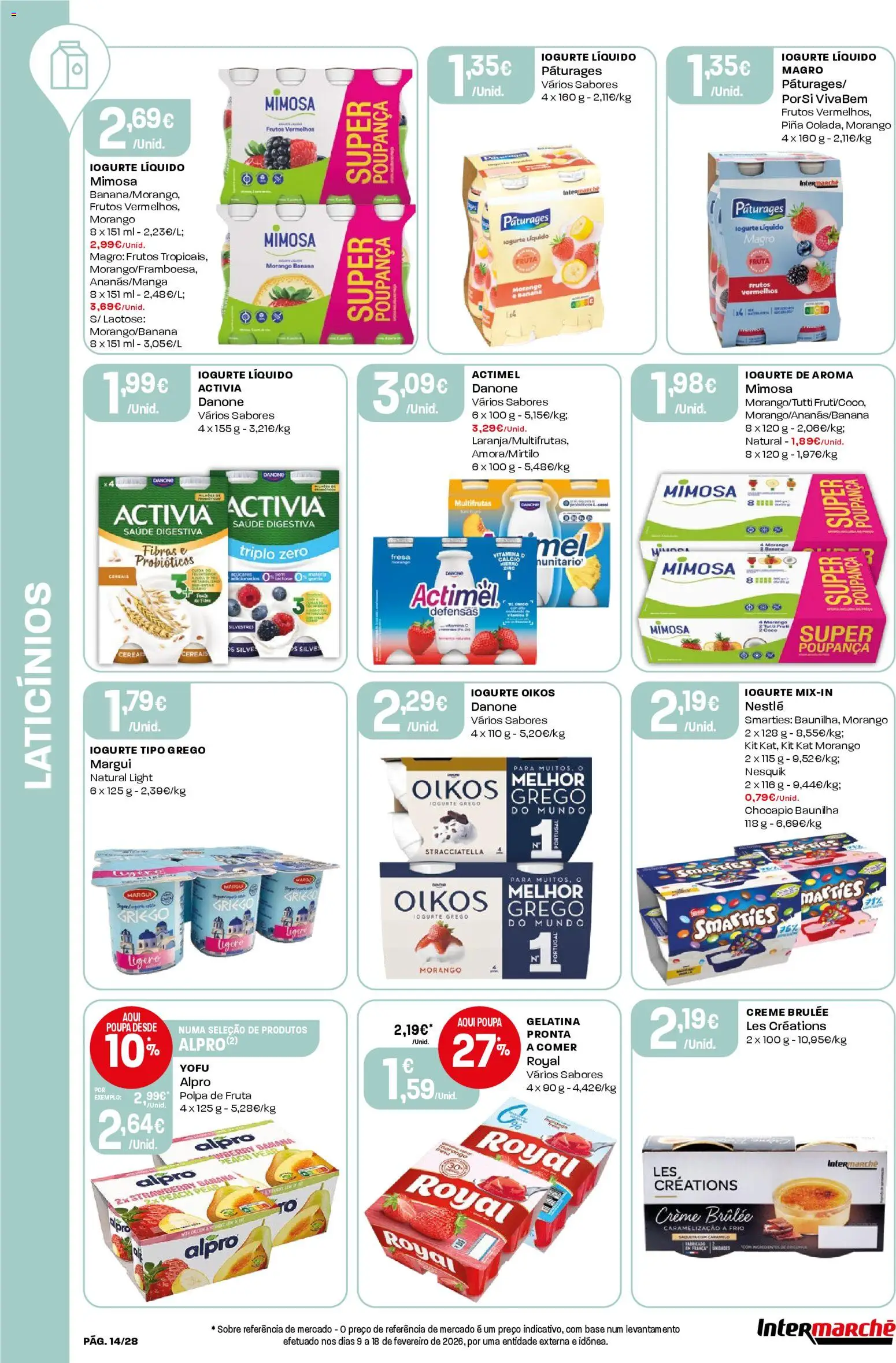 Intermarché Folheto Contact │ válido de 26.03.2026 | Página: 14 | Produtos: Base, Cálcio, Vitamina d, Iogurte liquido