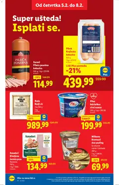 Amadori Dimljena ćureća prsa, Dimljena ćureća prsa, narezana, 100 g - pregled Lidl kataloga - važi od 05.02.2026 | Strana: 18