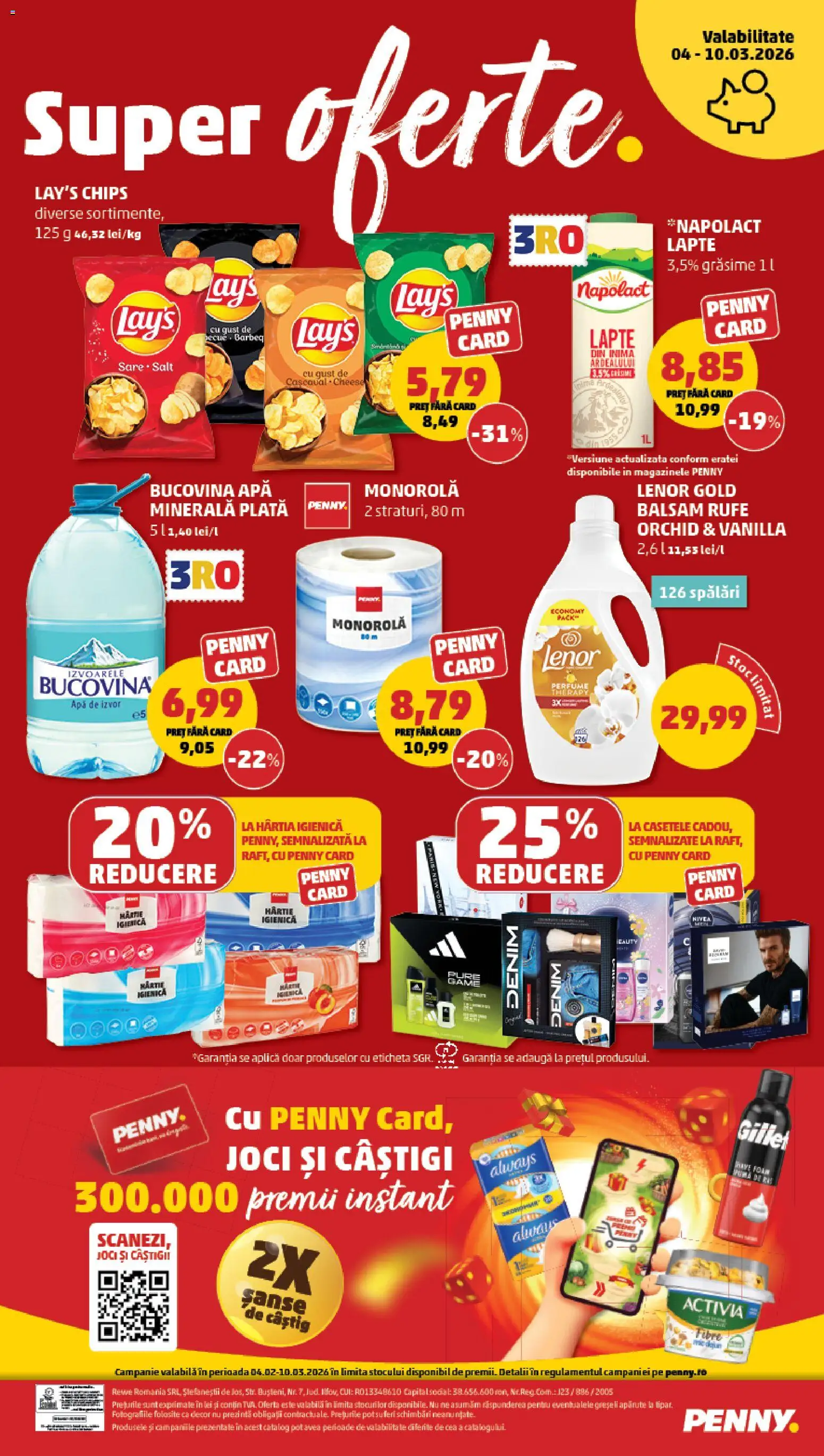 Noul catalog PENNY – valabil de la 04.03.2026 | Pagină: 20 | Produse: Yazı tahtası kalemi, Balsam, Lapte, Apă