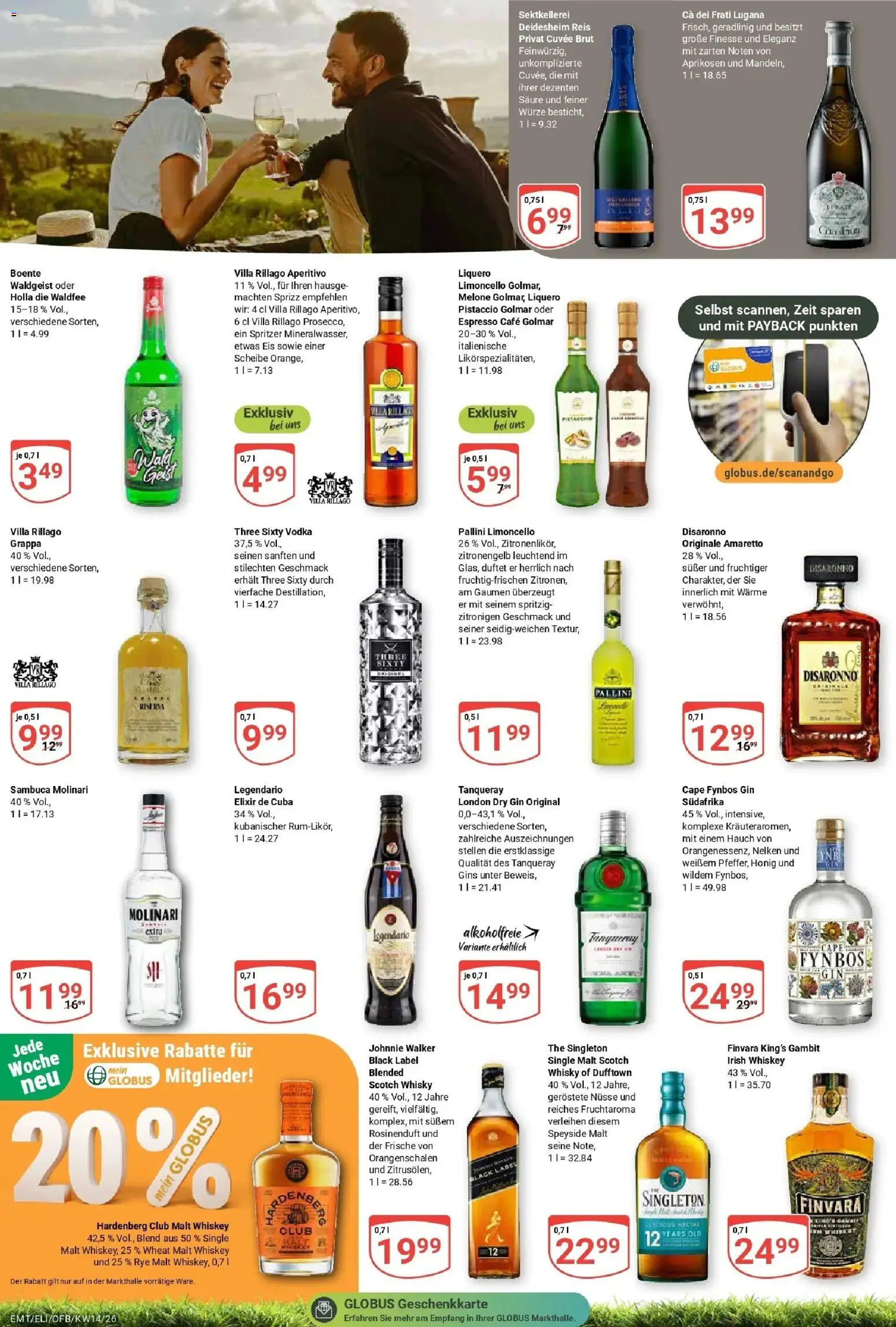 Globus prospekt Erfurt-Linderbach	 – gültig ab 30.03.2026 | Seite: 25 | Produkte: Whisky, Sambuca molinari, Whiskey, Johnnie walker