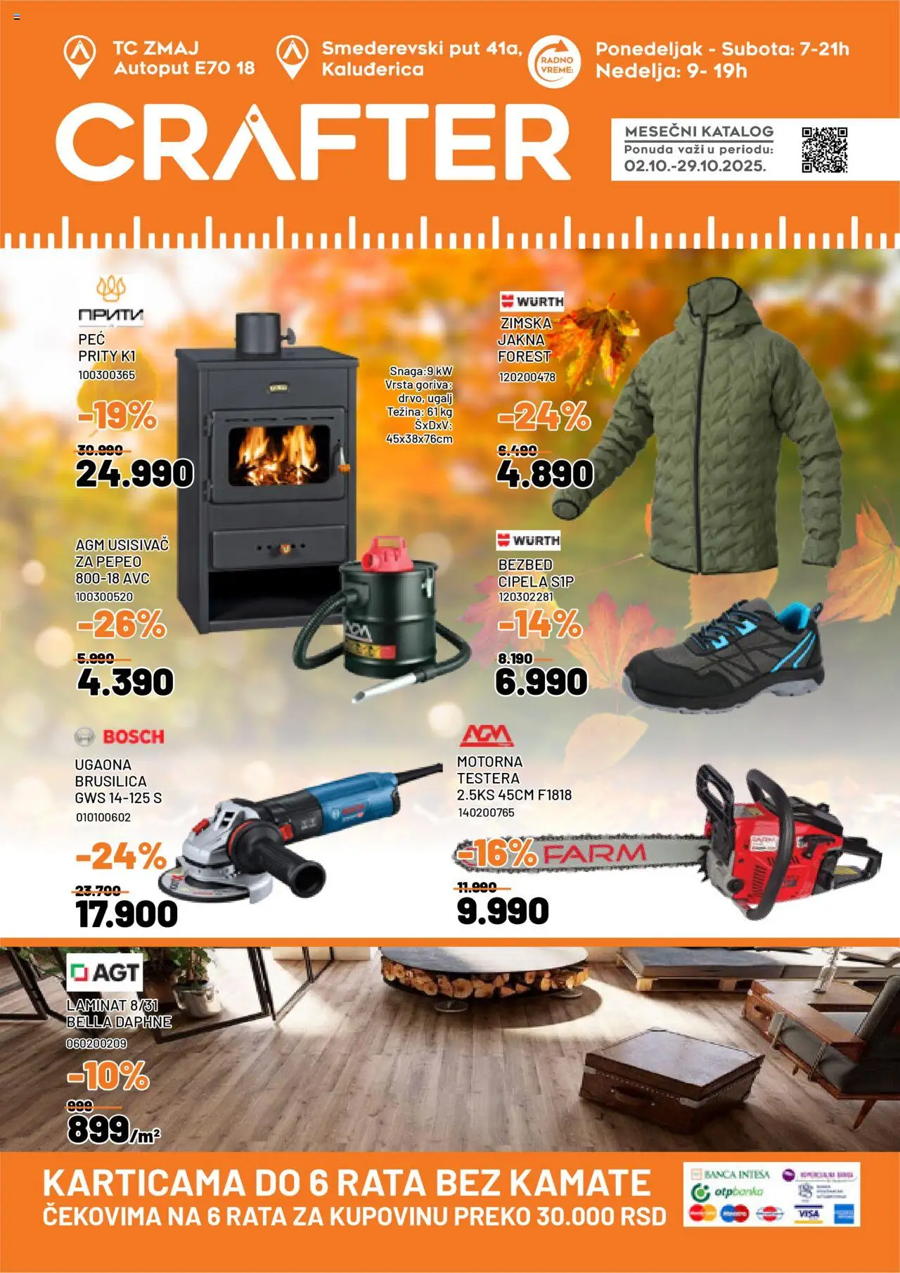 Crafter katalog - važi od 02.10.2025 | Strana: 1 | Proizvode: Usisivač, Bosch, Brusilica, Jakna