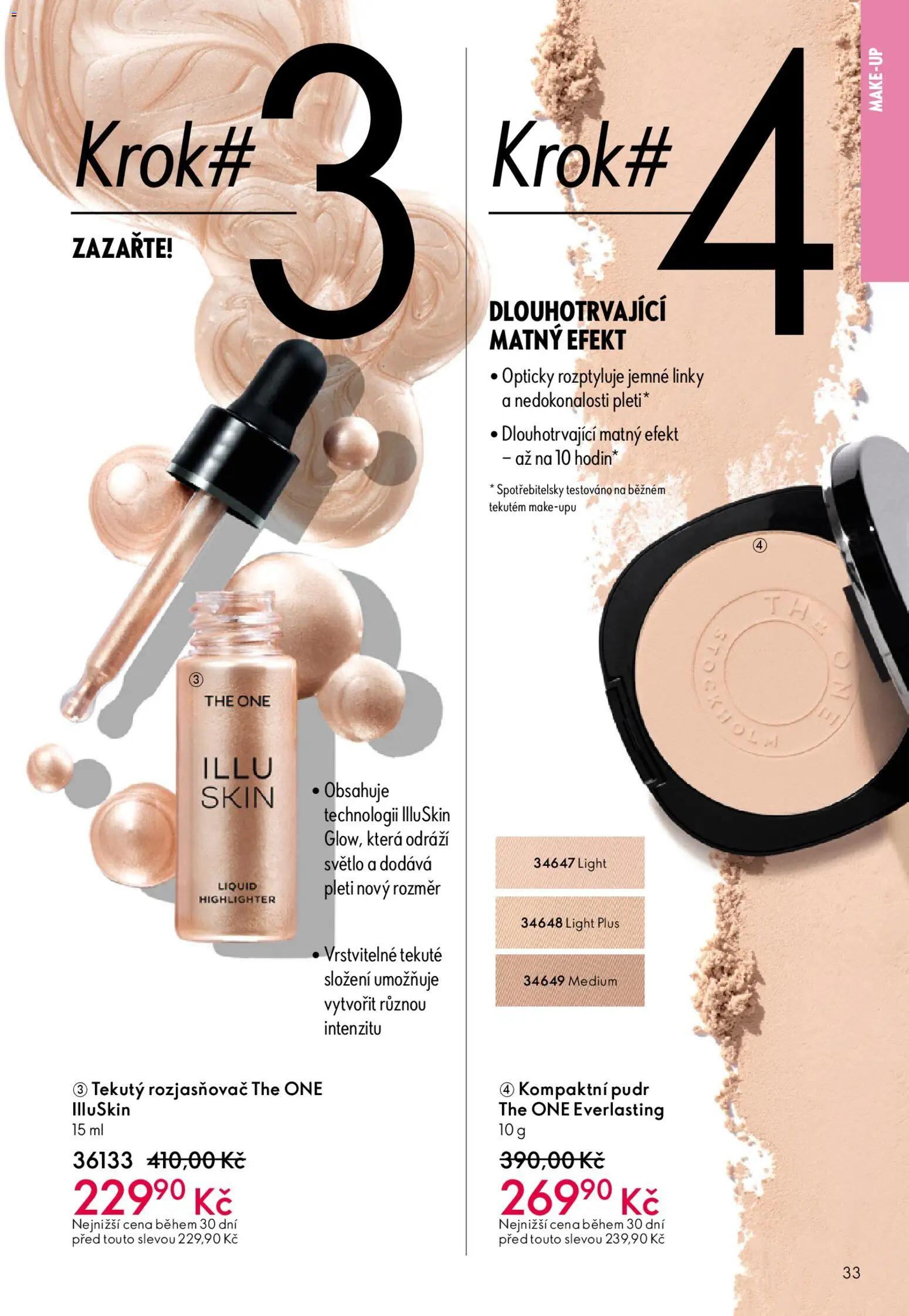 Oriflame katalog č.15/2025 od 22.10.2025 | Strana: 33 | Produkty: Makeup, Pudr, Rozjasňovač