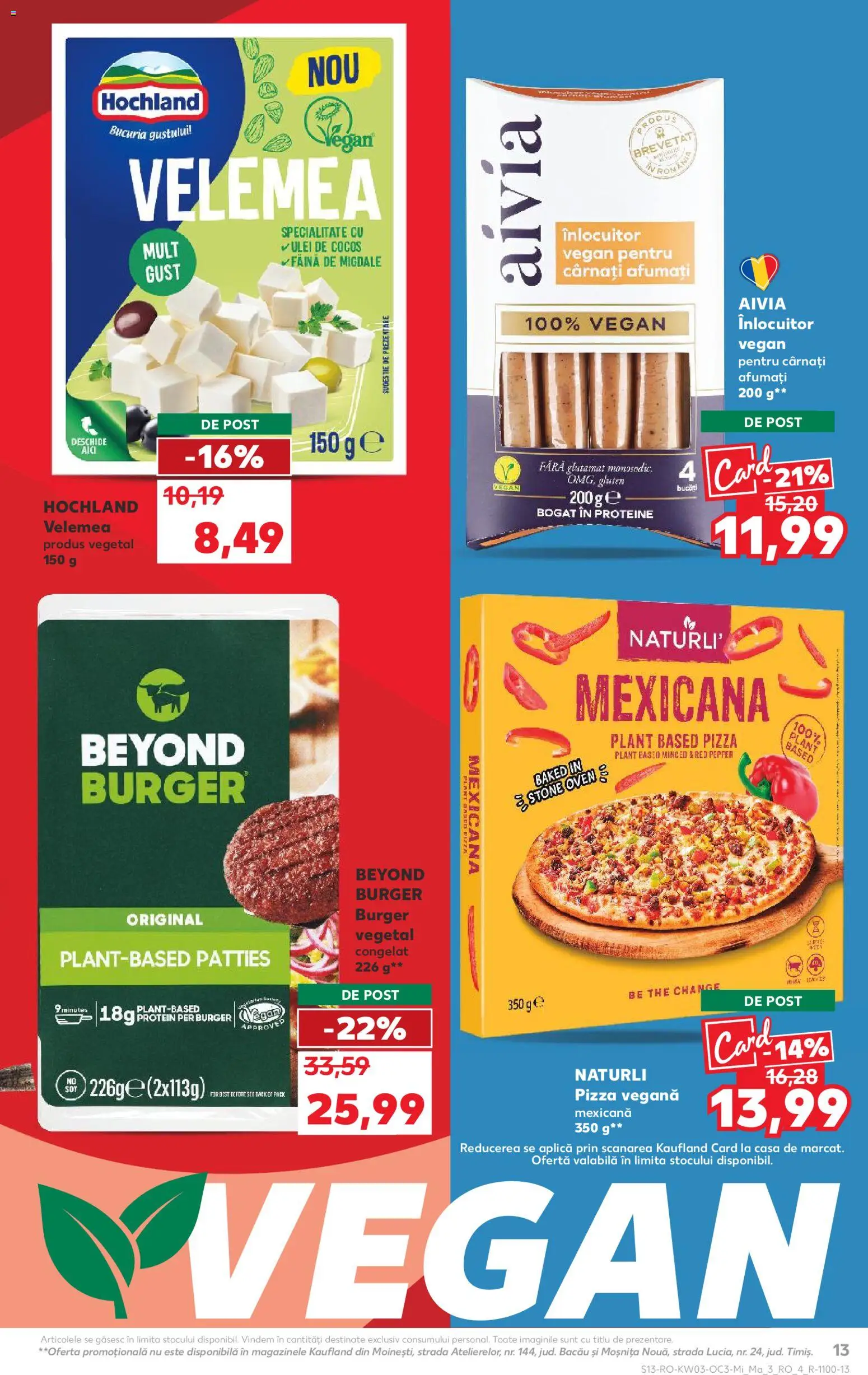 Noul catalog Kaufland – valabil de la 14.01.2026 | Pagină: 13 | Produse: Masaüstü kılıfı, Migdale, Făină, Burger