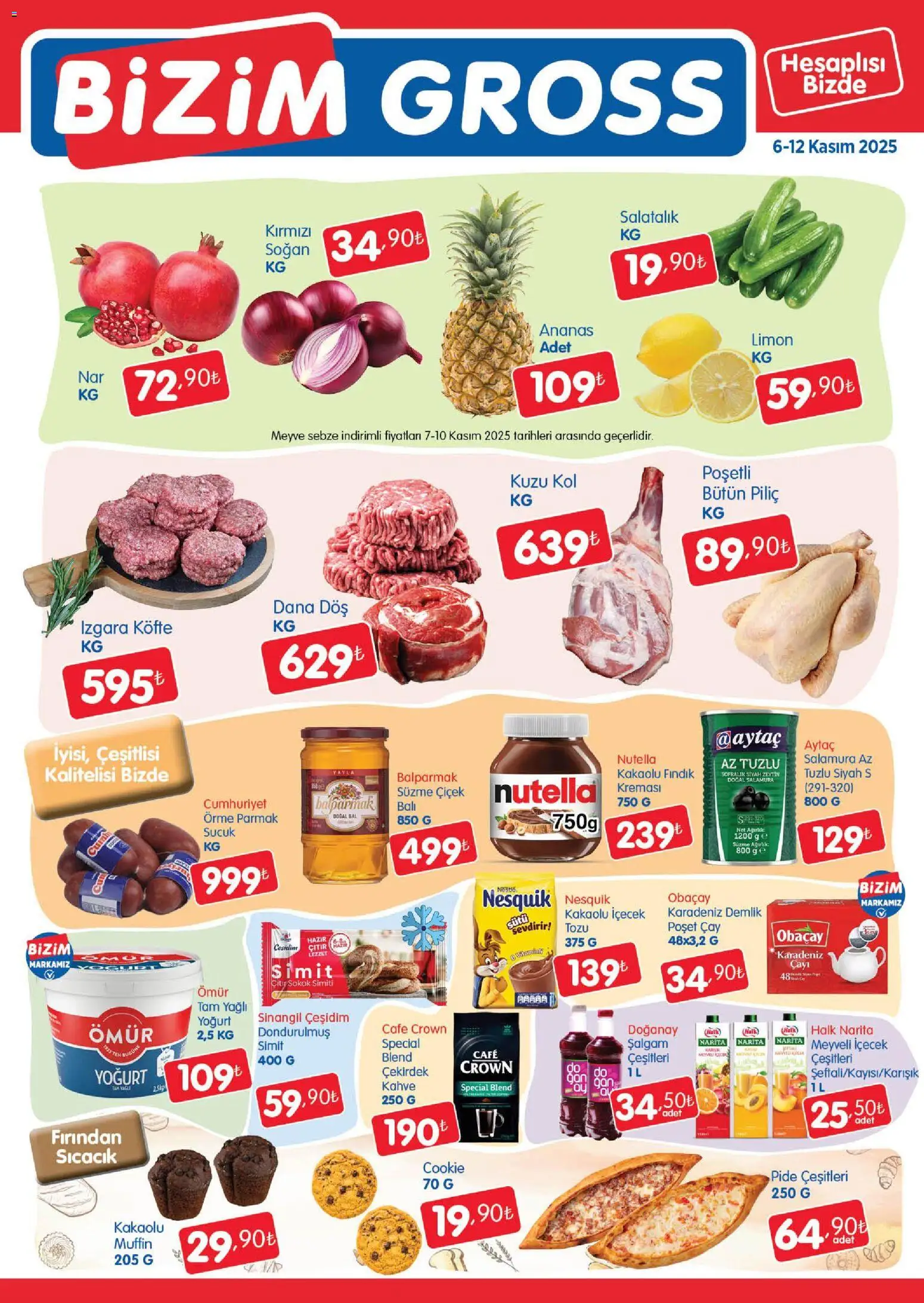 Bizim Toptan - Bizim Gross Fırsat Bülteni - 06.11.2025 tarihinden itibaren geçerlidir | Sayfa: 2 | Ürünler: Şalgam, Sebze, Limon, Piliç