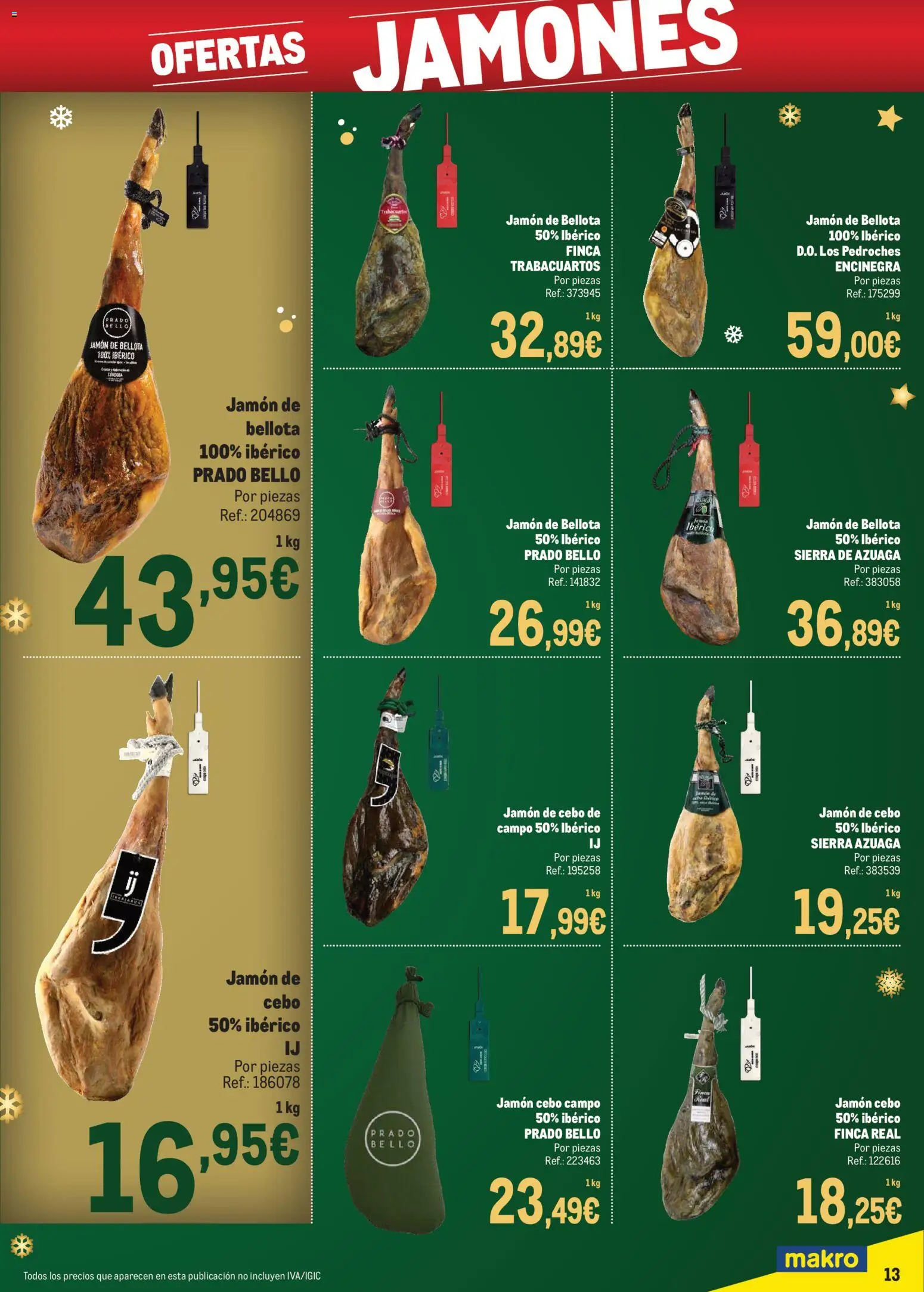 Makro - Precios Sur │ válido desde el 24.11.2025 | Página: 13 | Productos: Jamón