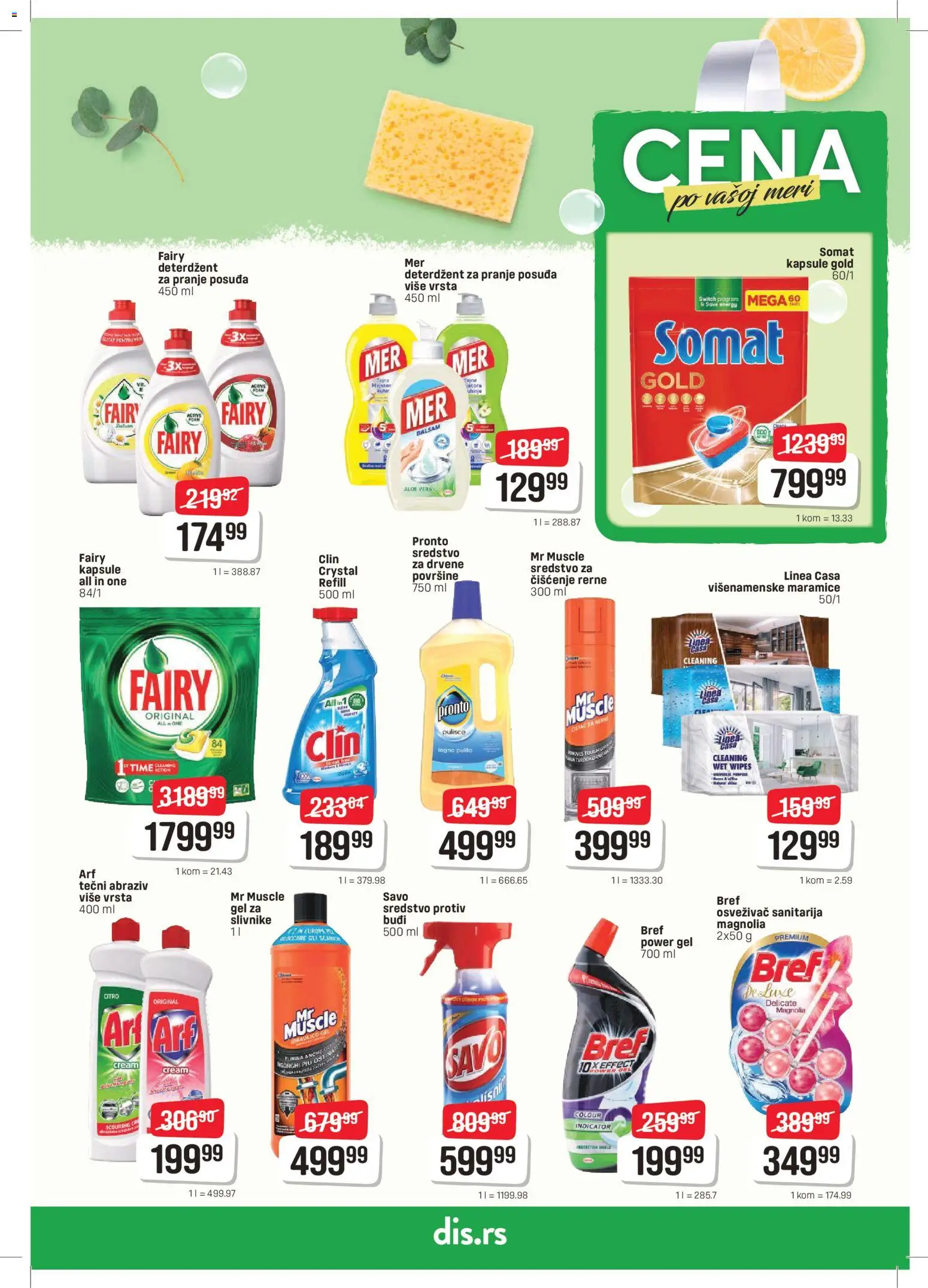 DIS katalog - važi od 26.03.2026 | Strana: 17 | Proizvode: Deterdžent, Bref, Kapsule, Pronto