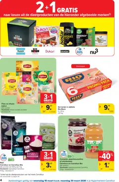 Carrefour folder week 12 - Voorbeeld van een folder van Carrefour, geldig van 18.03.2026 | Pagina: 4 | Producten: Olijfolie, Rijst, Tonijn, Gel