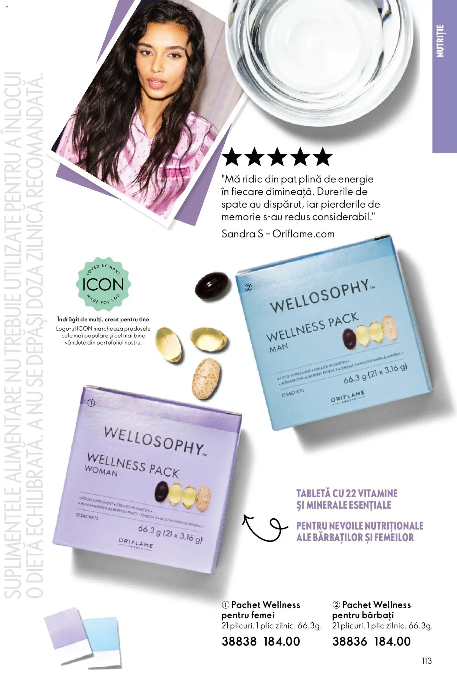 Noul catalog Oriflame – valabil de la 15.04.2026 | Pagină: 113 | Produse: Memorie, Tabletă, Pat