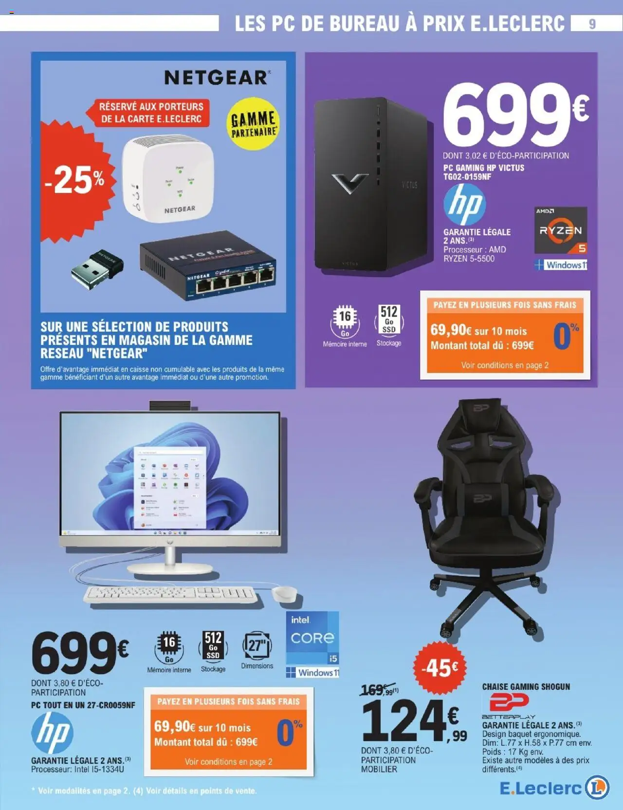  | Page: 9 | Produits: PC, Bureau, Chaise gaming, Chaise
