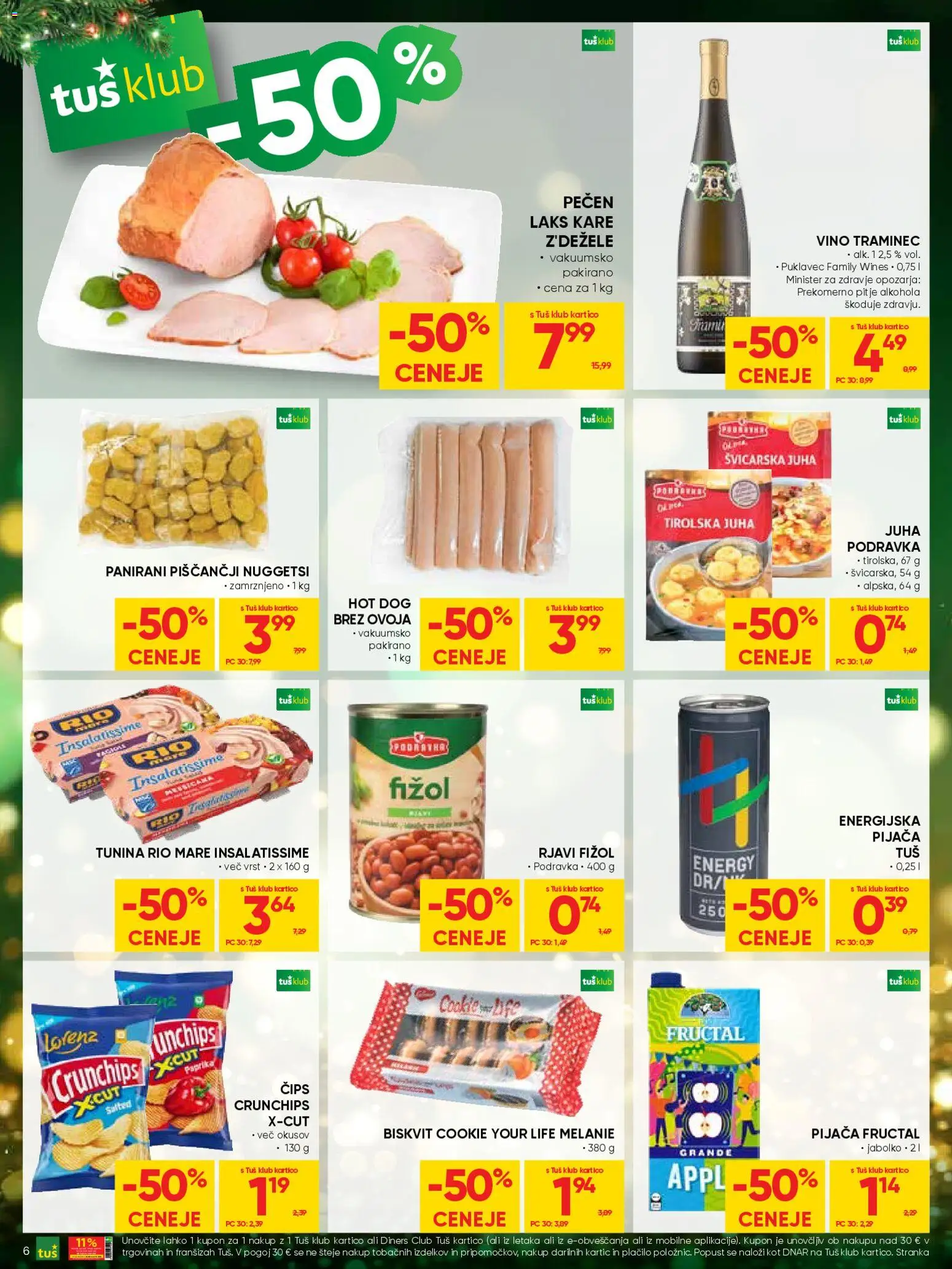 Novi Tuš katalog ponudbe – veljaven od 23.12.2025 | Stran: 6 | Izdelki: Paprika, Juha, Vino, Cips
