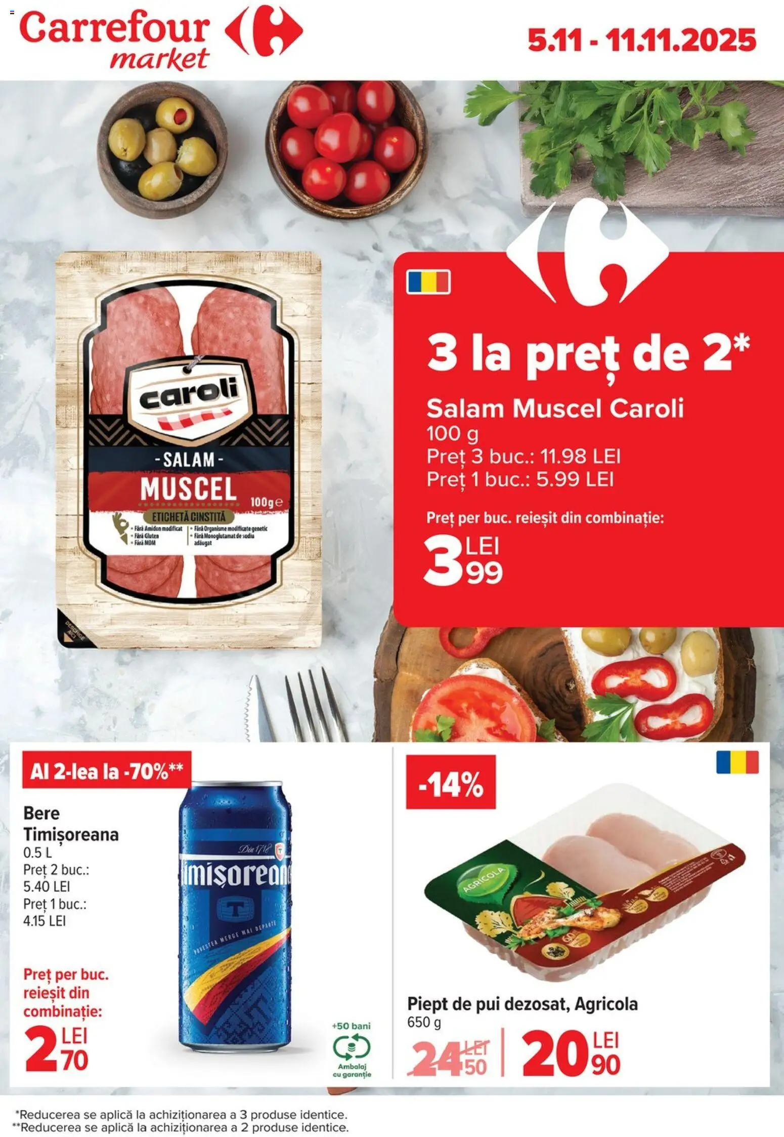 Noul catalog Carrefour – valabil de la 05.11.2025 | Pagină: 1 | Produse: Hacıyatmaz Kedi Oyuncağı, Salam, Bere