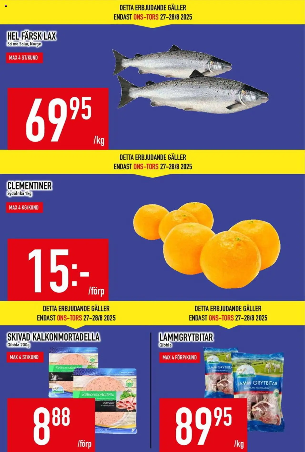 Matdax reklamblad aktuell från 25.08.2025 | Sida: 3 | Produkter: Galler, Lax