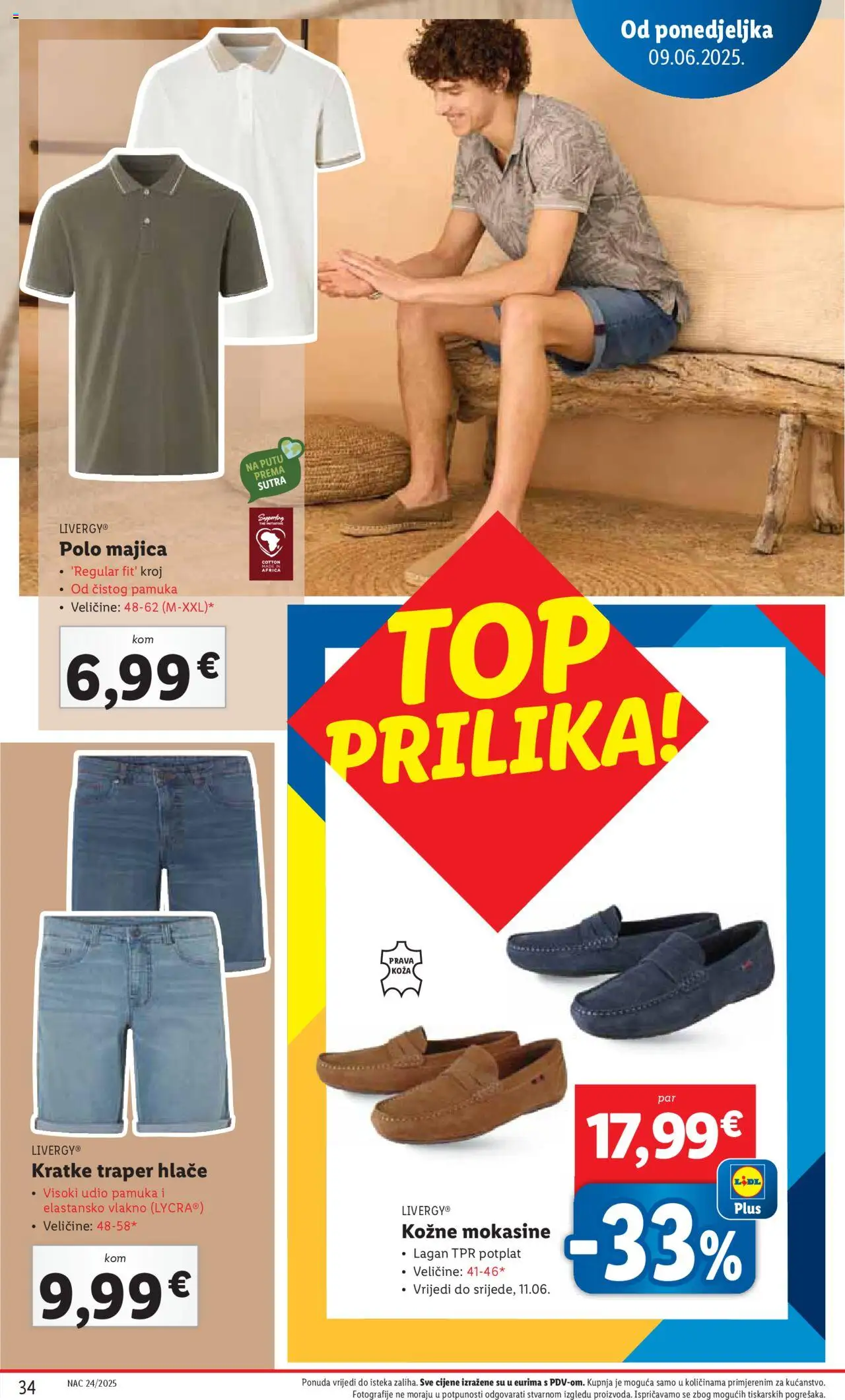 Lidl katalog | vrijedi od 09.06.2025 | Stranica: 34 | Proizvodi: Majica, Hlače