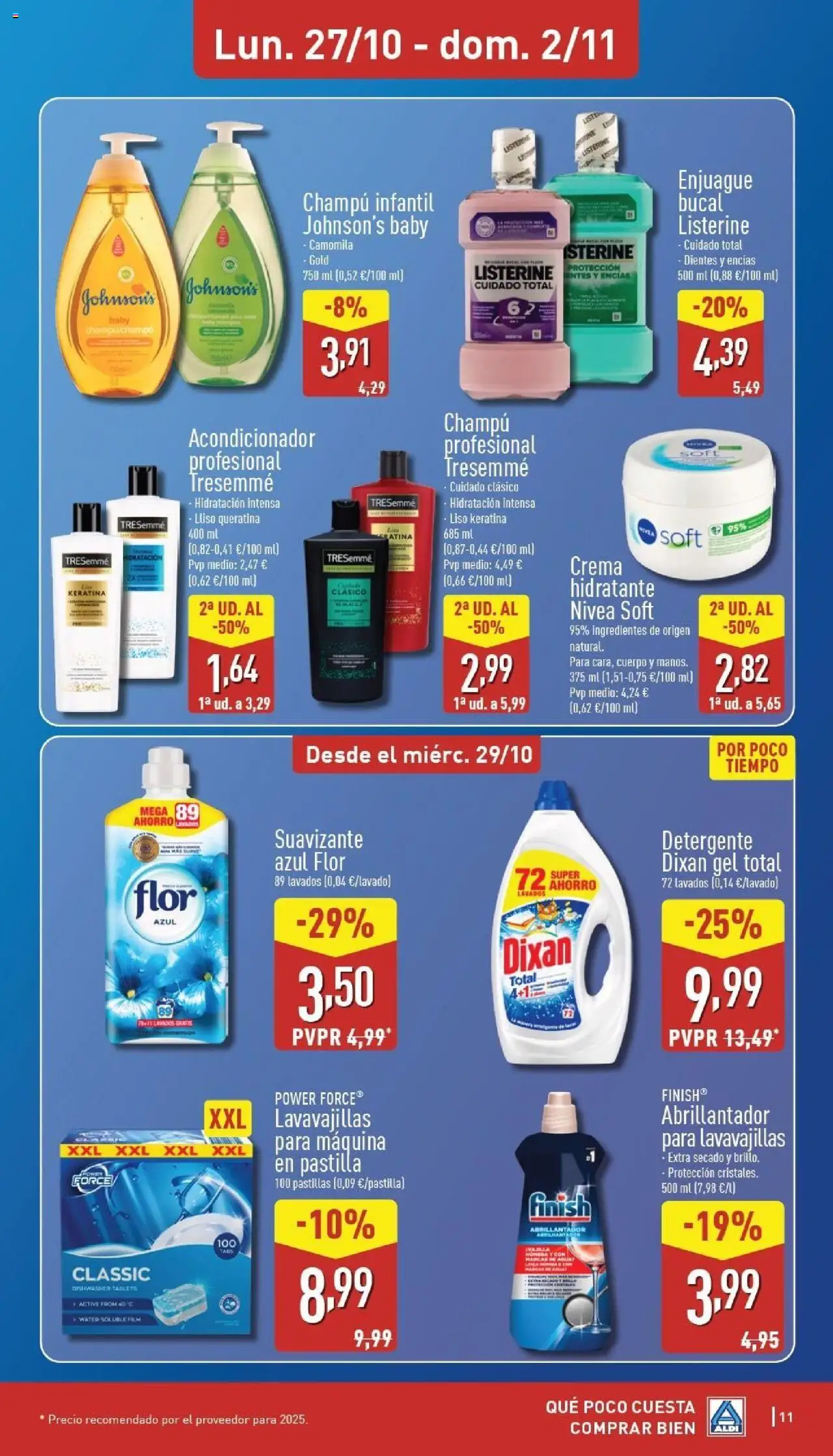 Aldi folleto Baleares │ válido desde el 27.10.2025 | Página: 11 | Productos: Acondicionador, Enjuague bucal, Κρεμάστρα, Crema