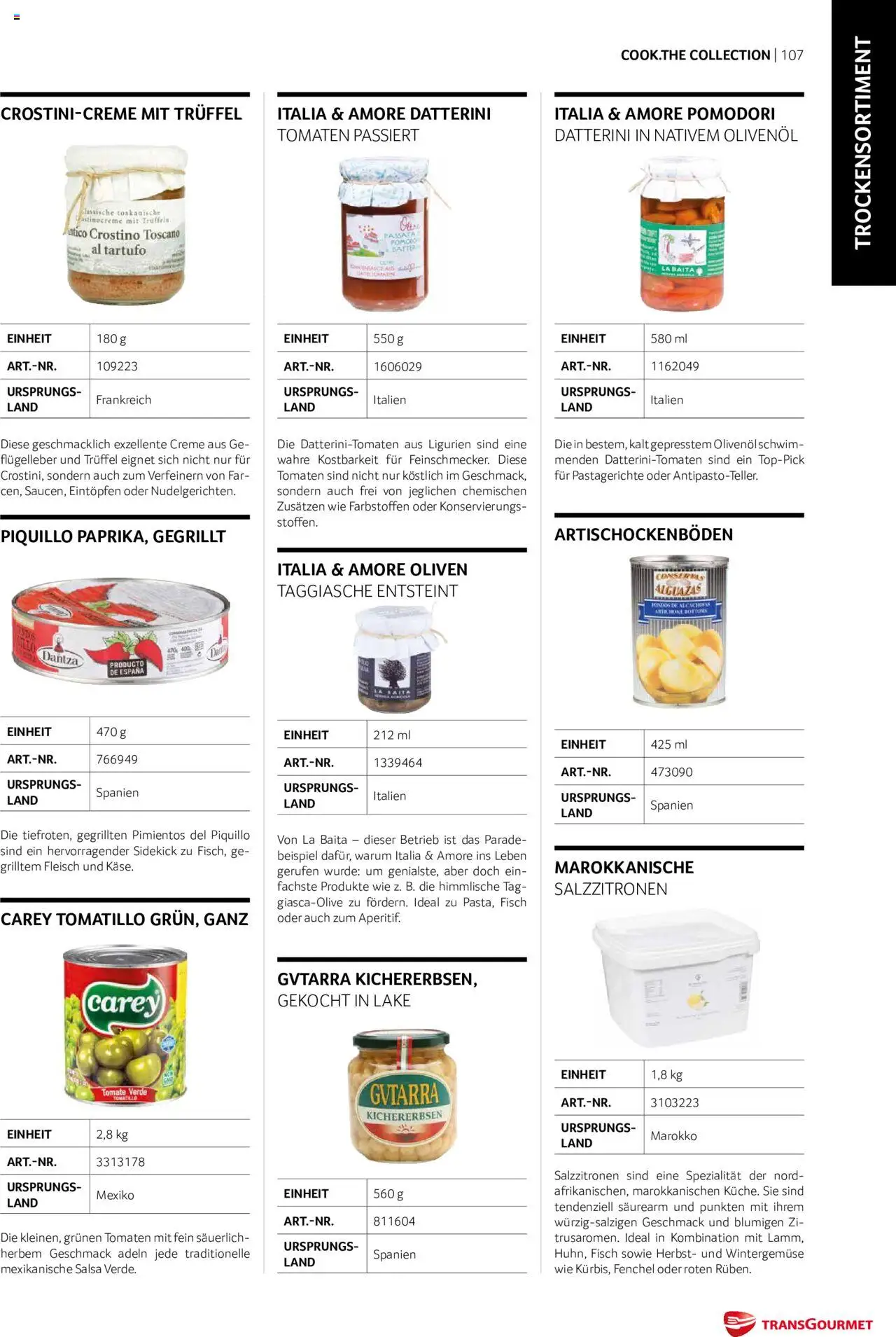 Transgourmet Cook Look-Book gültig ab 01.09.2023 | Seite: 107 | Produkte: Creme, Tomaten, Fisch