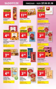Pogląd oferty "Kruche ciasteczka Bonitki, 300 g:, Kruche ciasteczka Bonitki, 300 g: wiśniowe, kakaowe" - ważna od 27.10.2025 | Strona: 59