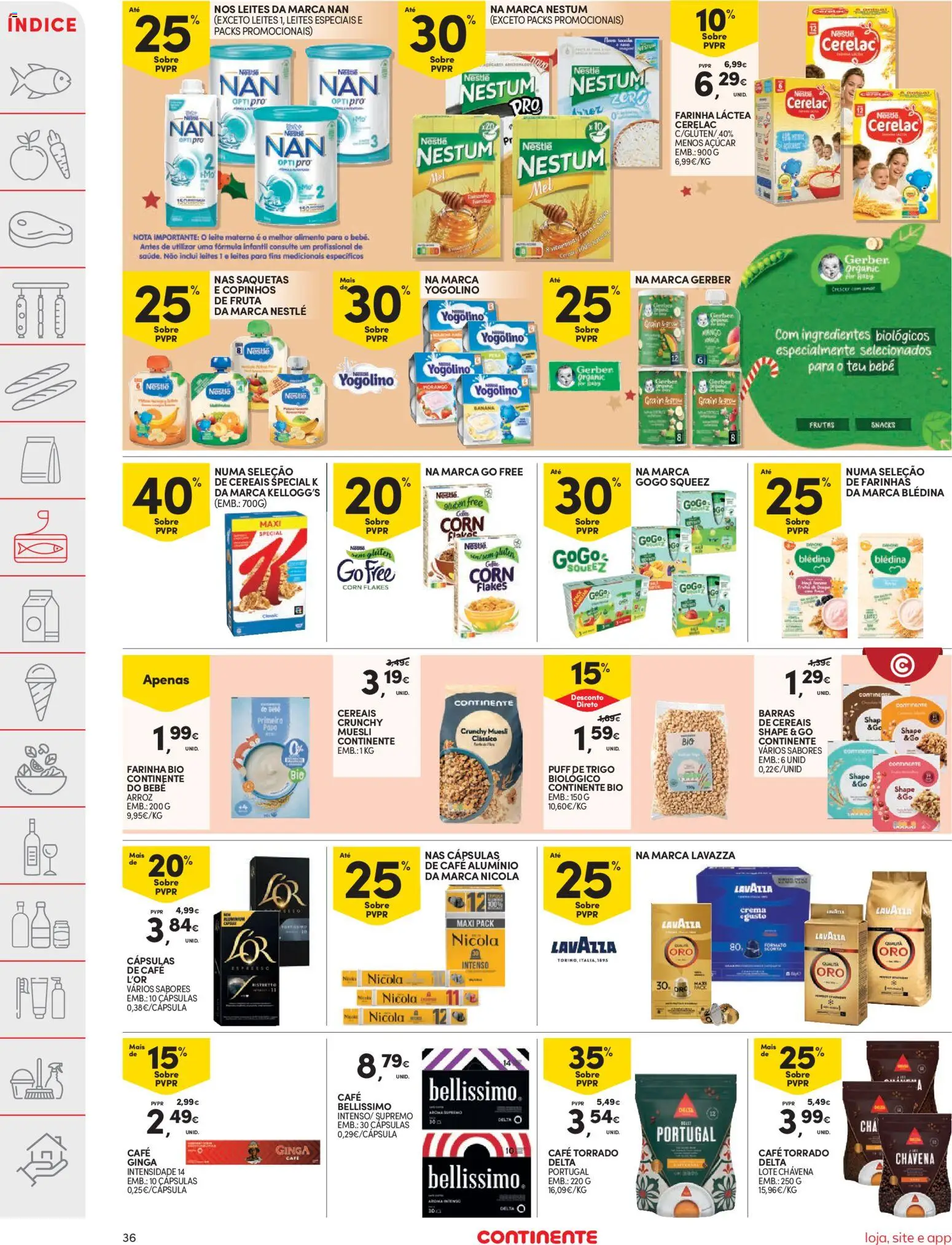 Continente folheto │ válido de 26.12.2025 | Página: 36 | Produtos: Puff, Café, Açúcar, Cereais