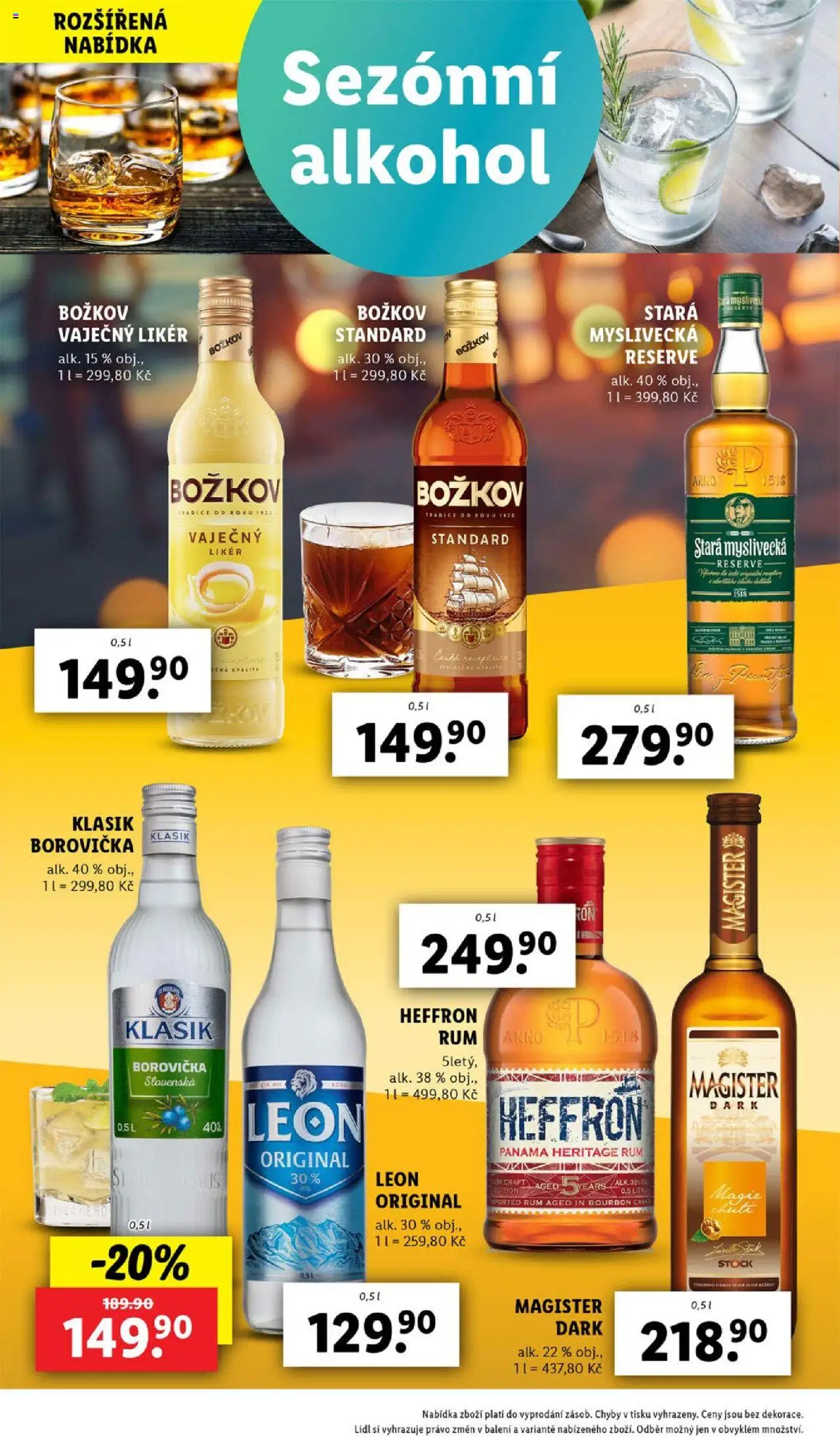 Lidl leták od 14.08.2025 | Strana: 22 | Produkty: Heffron, Likér, Božkov, Vaječný Likér