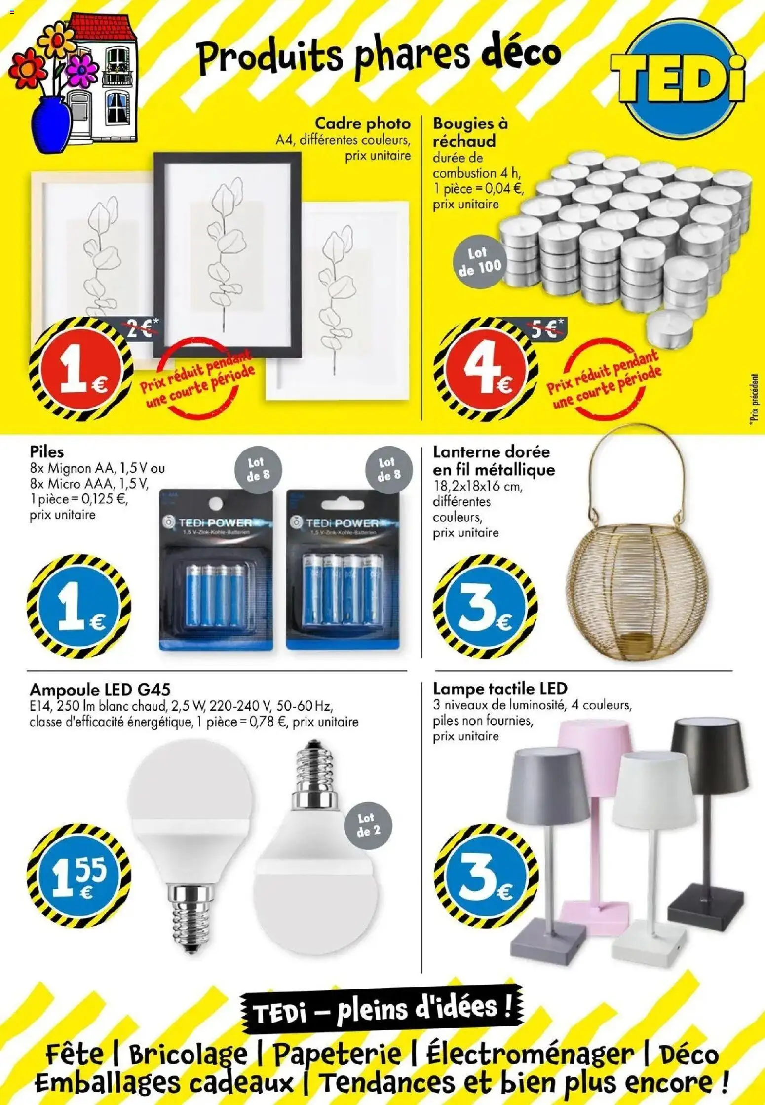 {H1} | Page: 12 | Produits: Lampe, Piles, Cadre