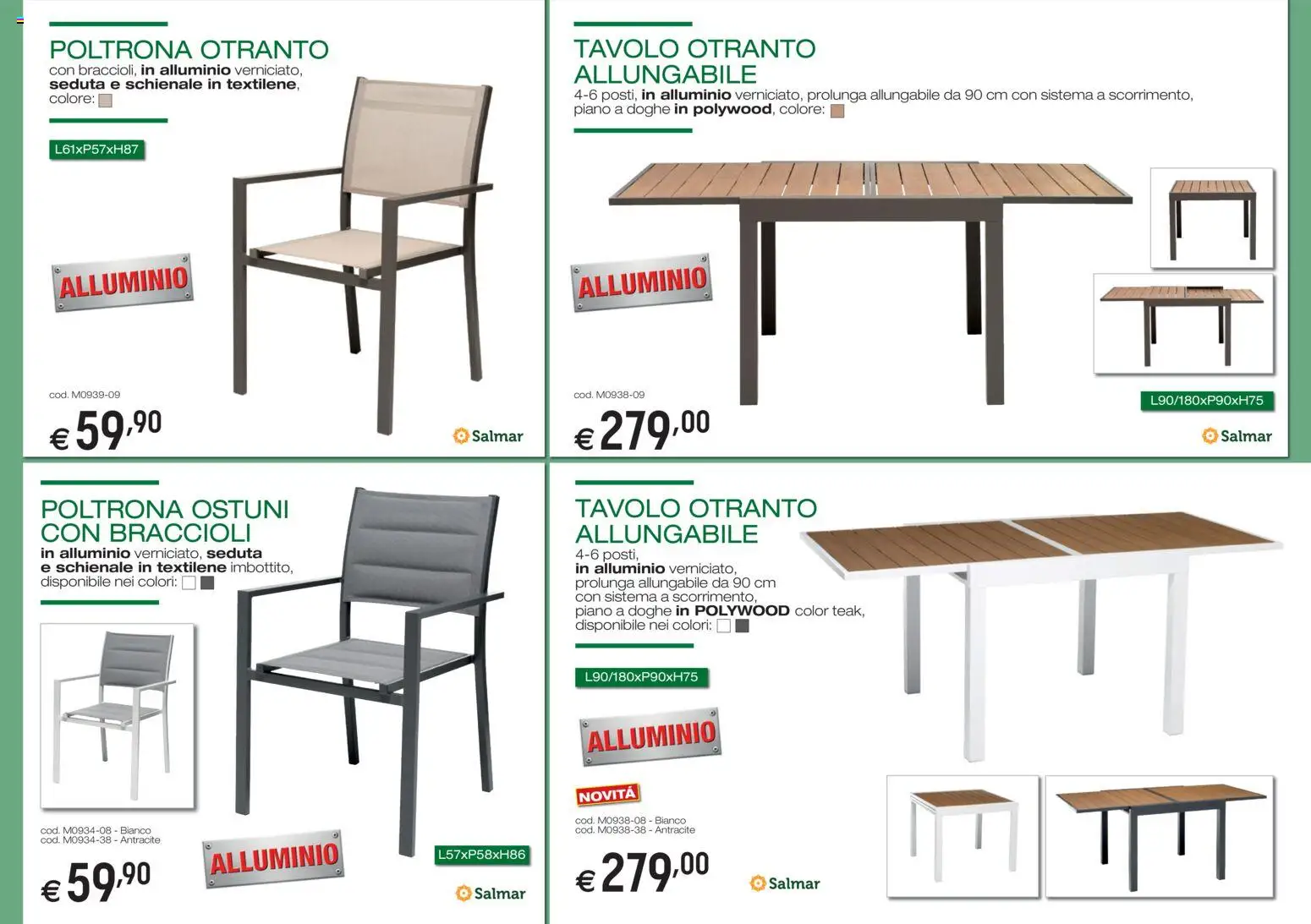 Volantino Brico OK del 05.03.2026 | Pagina: 6 | Prodotti: Braccioli, Alluminio, Poltrona, Tavolo