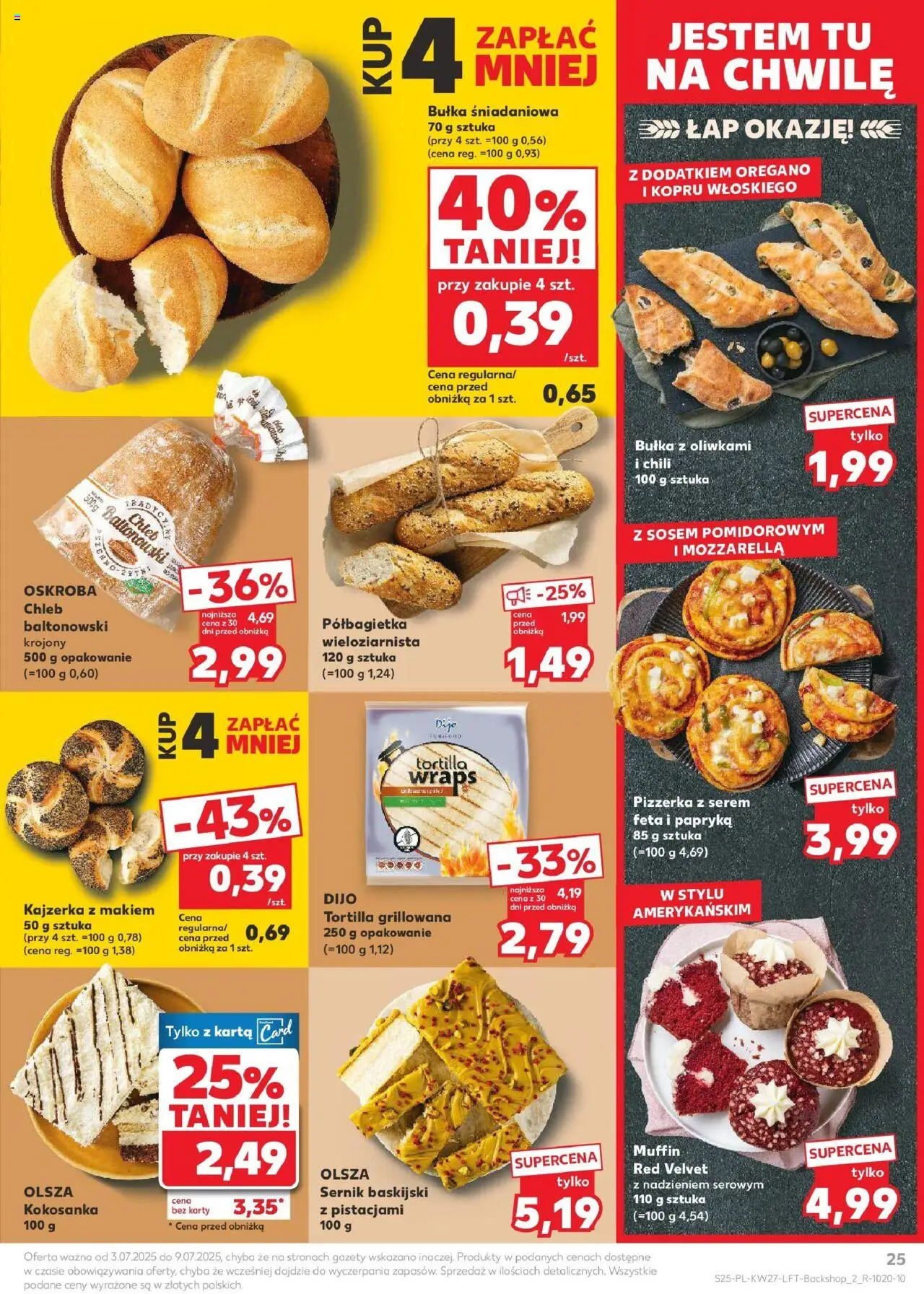 Kaufland gazetka od 03.07.2025 | Strona: 25 | Produkty: Oregano, Papryka, Bułka, Pizza