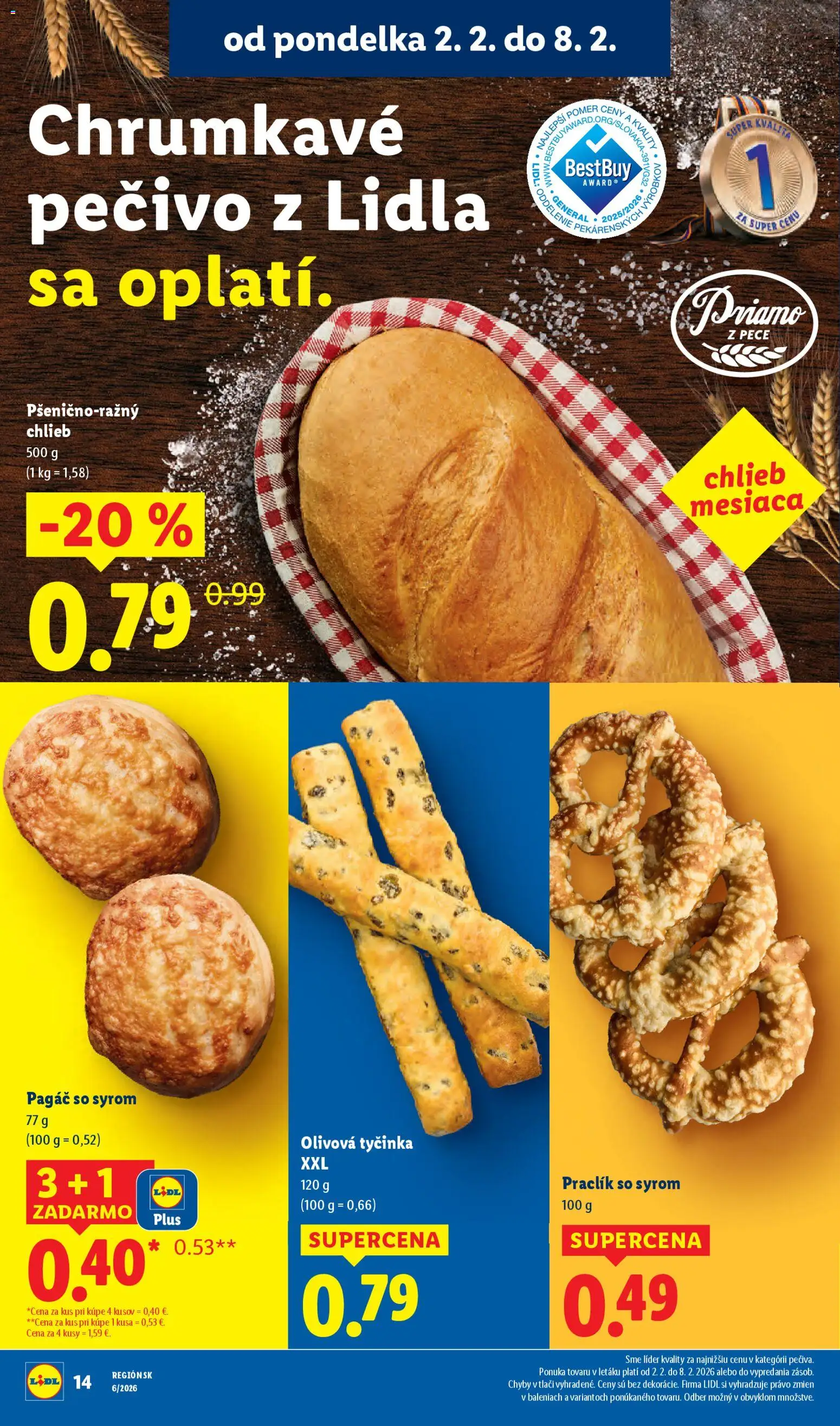 Nové Lidl akcie – leták je platný od 02.02.2026 | Strana: 18 | Produkty: Chlieb