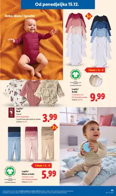 Lupilu® Hlače za bebe, 3 komada u setu, od čistog bio pamuka, veličine: 62-92 - Pregled kataloga iz trgovine Lidl, vrijedi od 15.12.2025 | Stranica: 41 | Proizvodi: Hlače