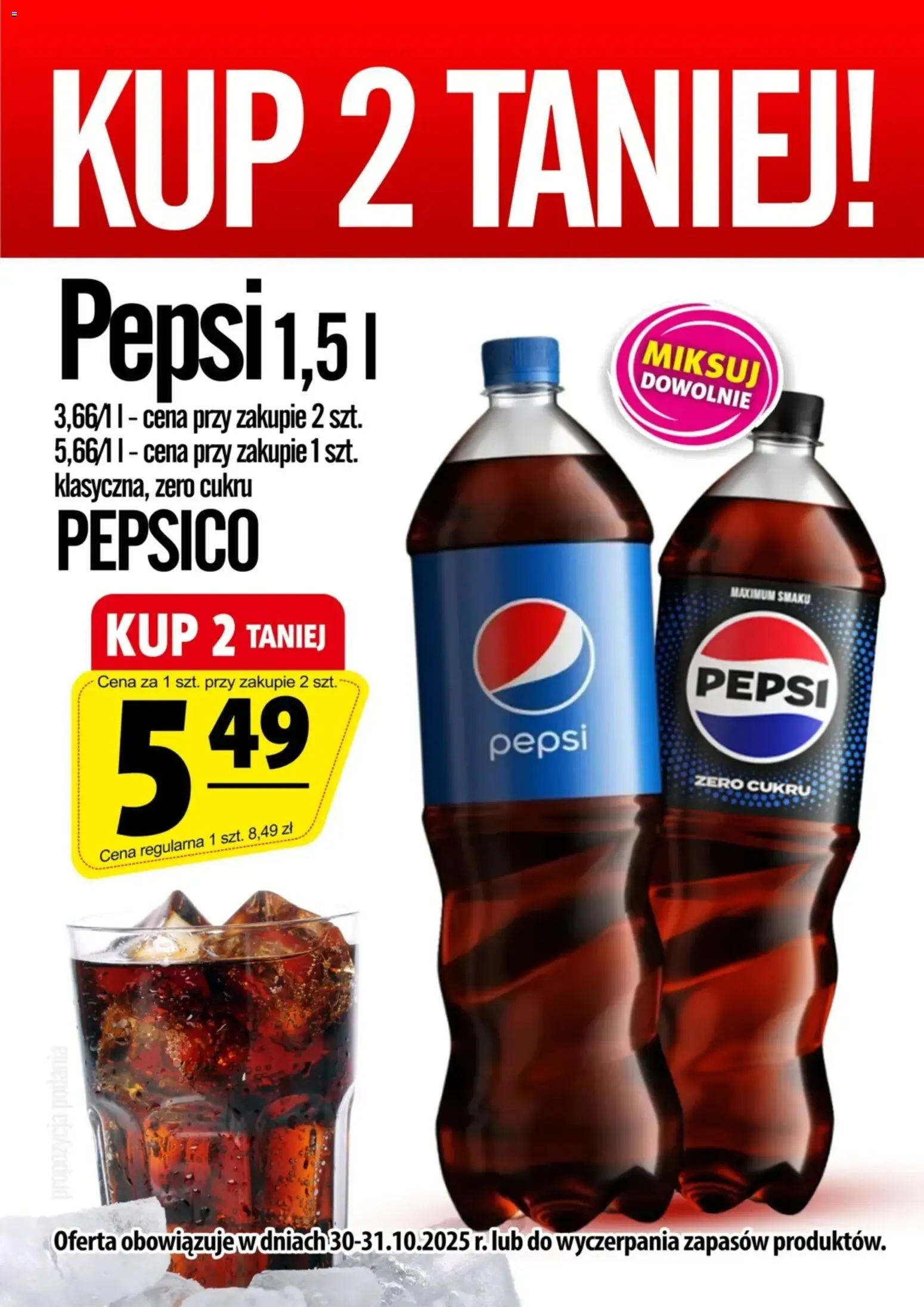 Prim Market Promocja - Pepsi 1,5 l od 30.10.2025 | Strona: 1 | Produkty: Pepsi