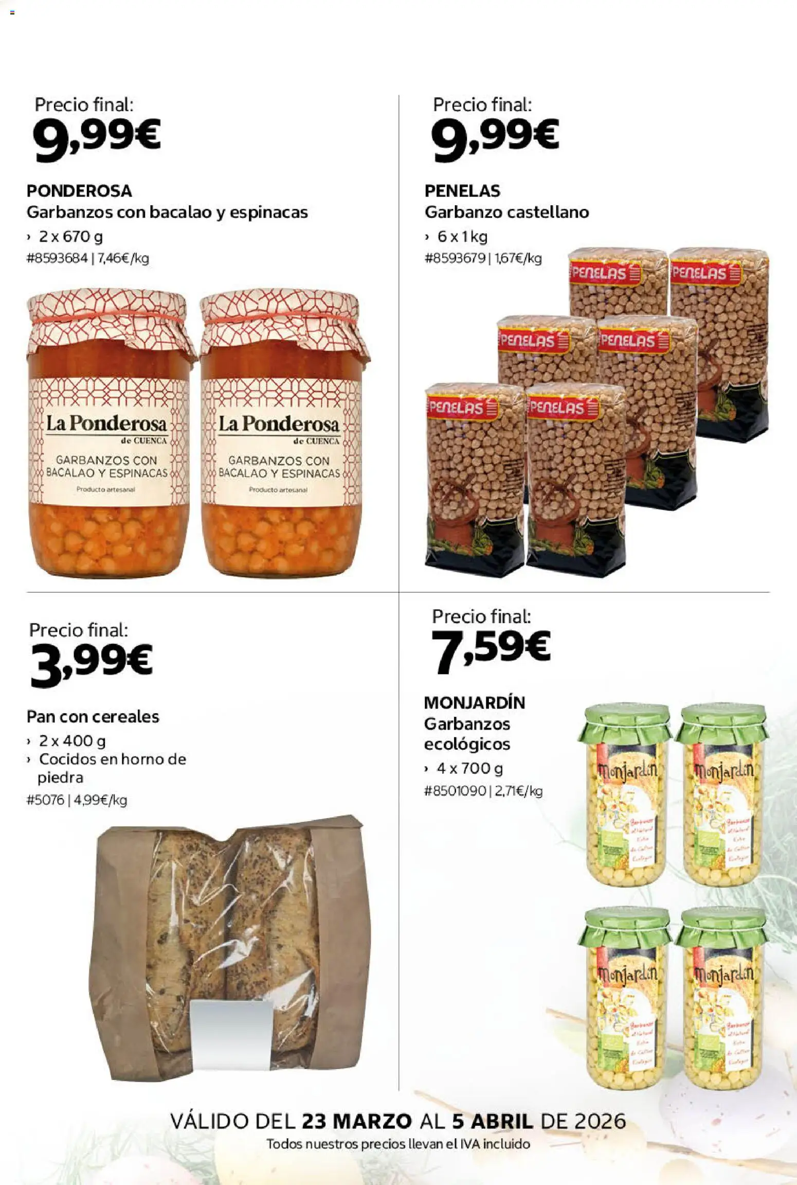 Costco catálogo │ válido desde el 23.03.2026 | Página: 9 | Productos: Pan, Πορσελάνη, Cereales, Horno