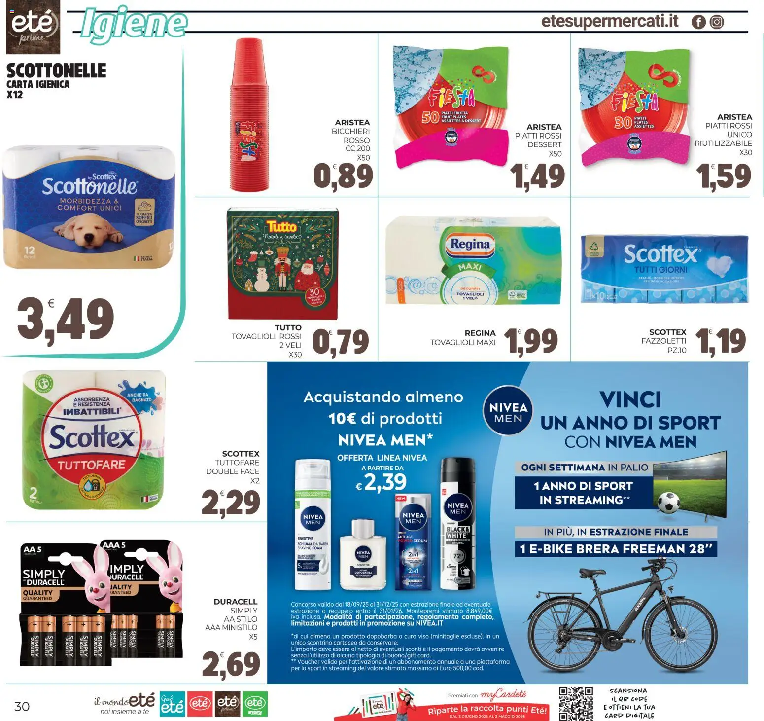 Volantino Eté del 12.12.2025 | Pagina: 30 | Prodotti: Schiuma da barba, Carta igienica, Tè, Fazzoletti