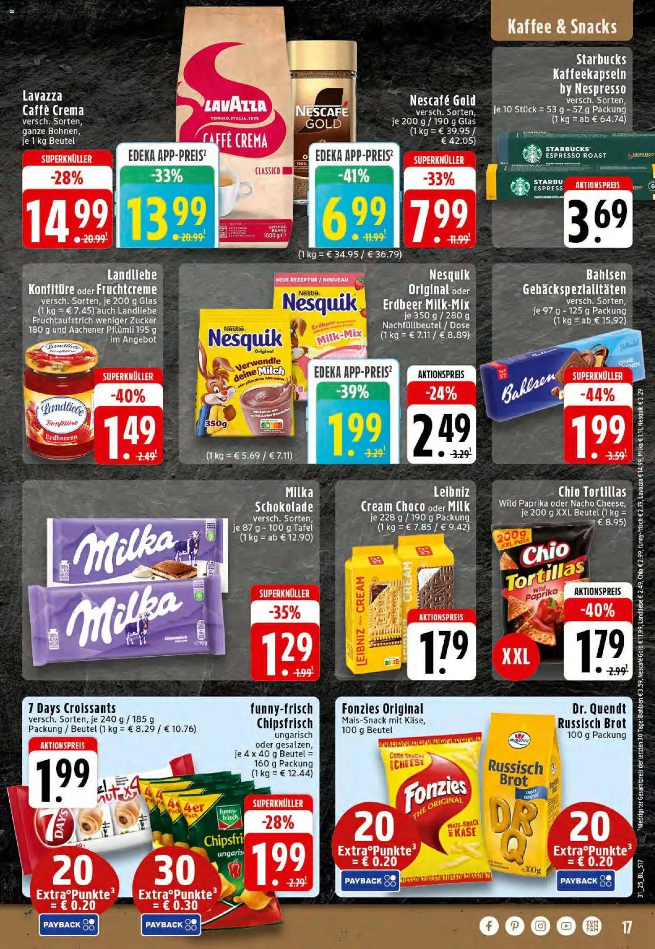 Edeka prospekt Rheine	 - gültig ab dem 27.07.2025 | Seite: 17 | Produkte: Milch, Kaffee, Milka, Chio tortillas