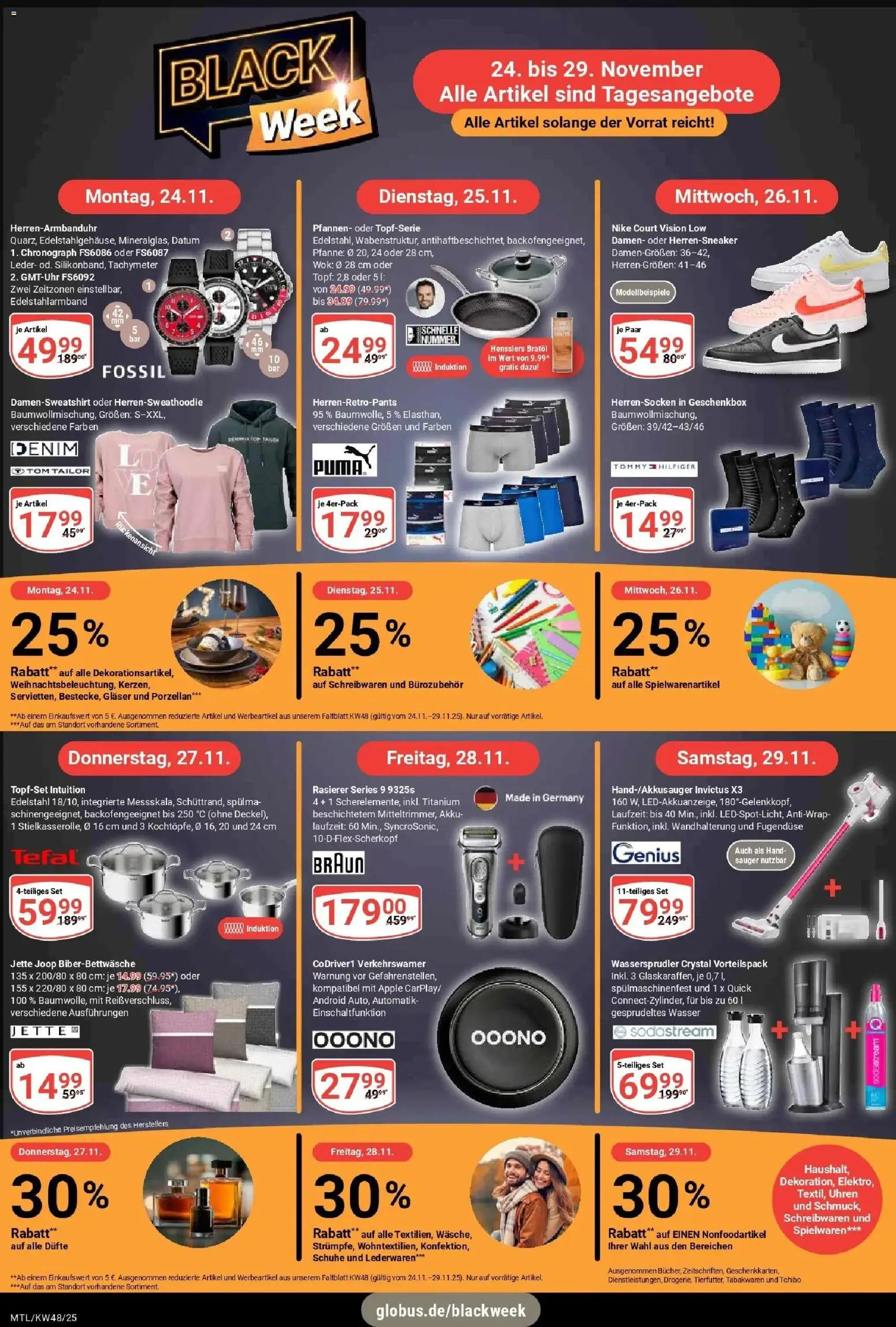 Globus prospekt Maintal-Dörnigheim	 – gültig ab 23.11.2025 | Seite: 32 | Produkte: Rasierer, Apple, Wasser, Wok