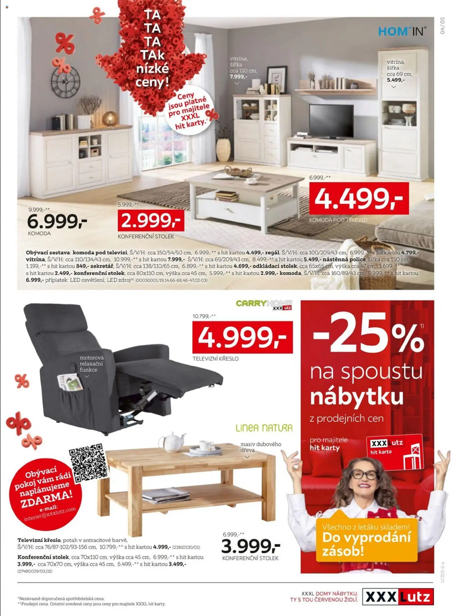 XXXLutz leták - Sleva 25 % na téměř vše od 09.03.2026 | Strana: 5 | Produkty: Křeslo, Obývací sestava, Karty, LED