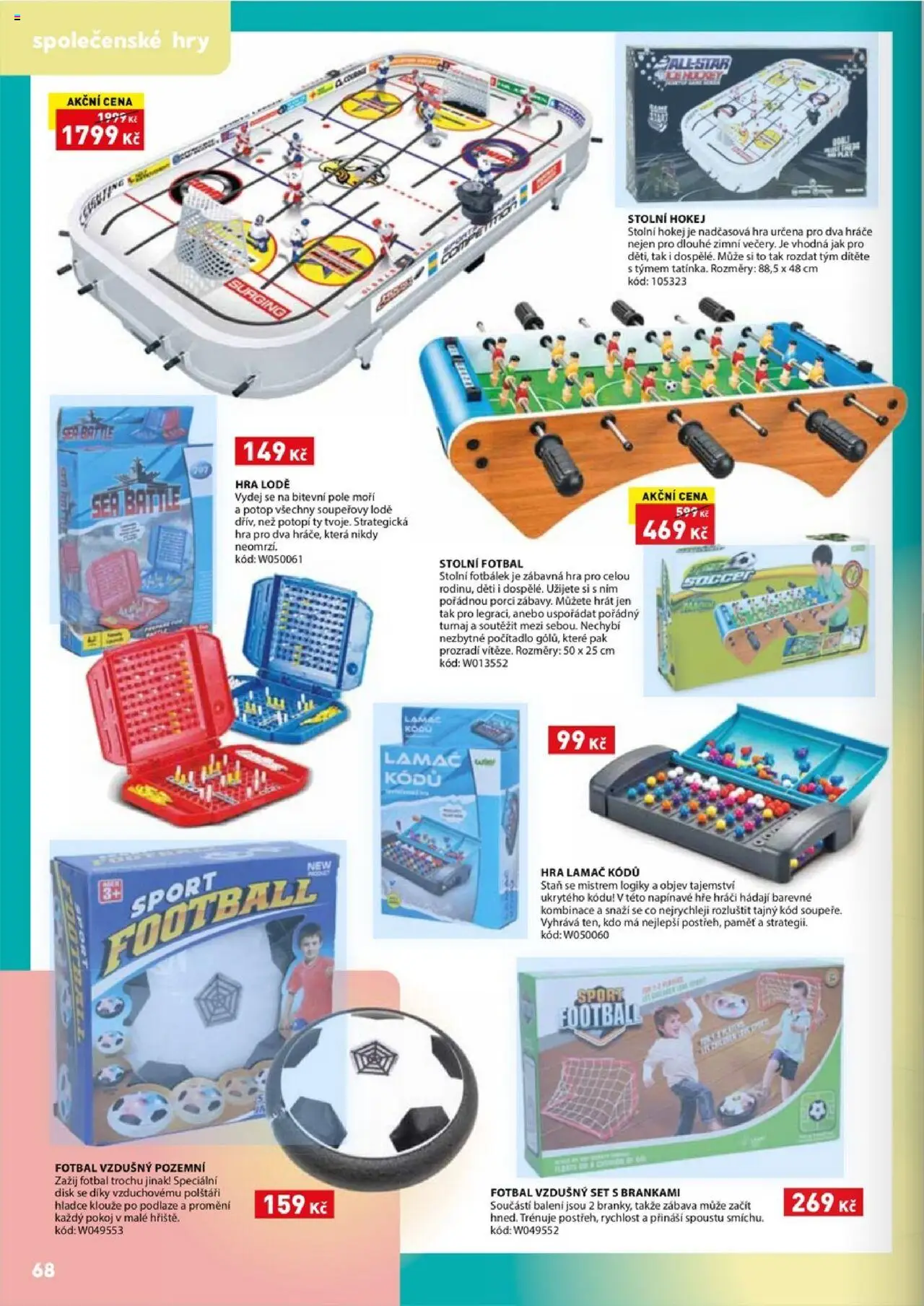 Wiky katalog - Vánoce 2025 od 14.10.2025 | Strana: 68 | Produkty: Hra, Disk, Stolní fotbal, Stan